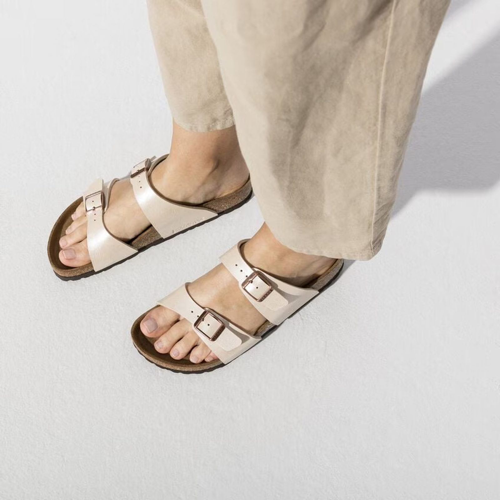 Birkenstock Sydney Slide Sandals for Women - Comfortable Pearl White Birko-Flor Orthopedic Sandals | Perfect for Summer, Beach, and Casual Wear