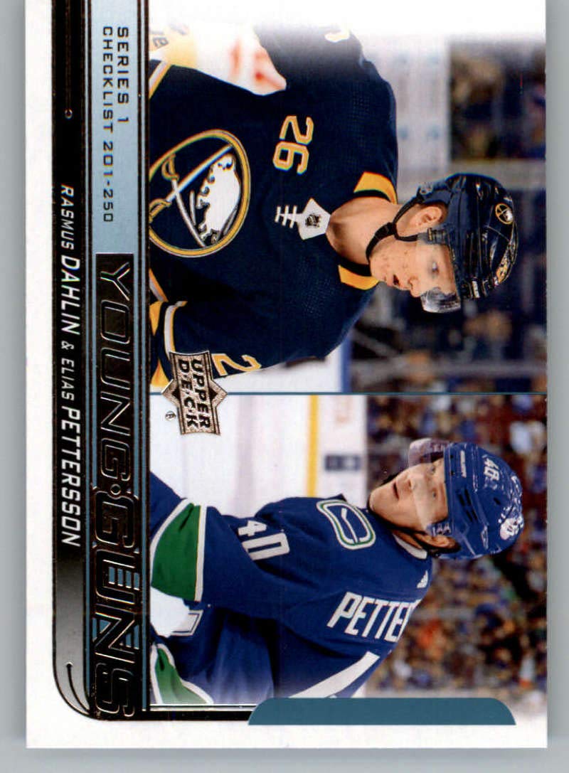 2018-19 NHL Young Guns Rookie Card - Rasmus Dahlin & Elias Pettersson for Hockey Collectors
