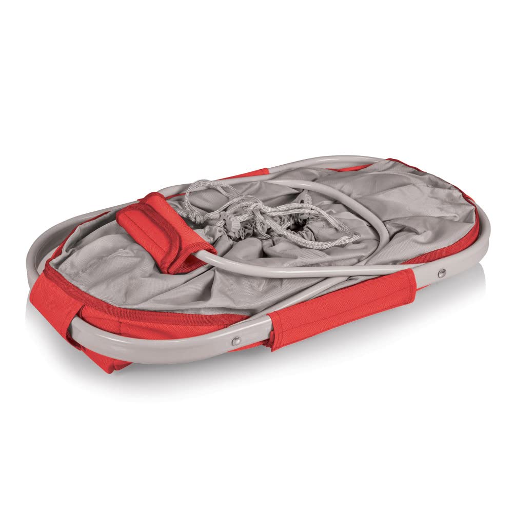 NCAA Ohio State Buckeyes Insulated Collapsible Picnic Basket - Portable Cooler Tote Bag for Grocery Shopping, Beach Trips & Tailgate Parties