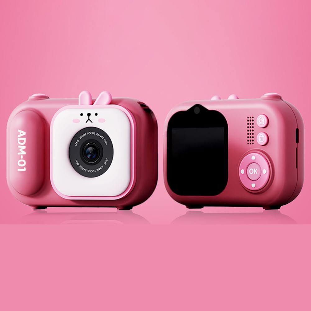 Joselin S11 48MP Kids Camera with HD Dual Lens - Handheld Bracket, Photo & Video Support, Easy to Install & Use, Pink - Perfect for Children's Photography, Travel, Birthday Gifts & Outdoor Adventures