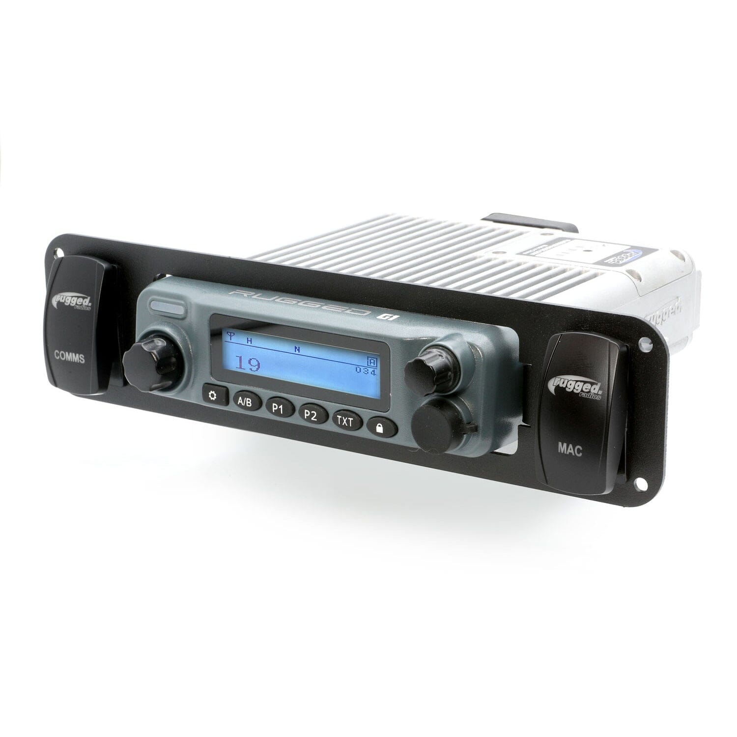 Rugged Radio In-Dash Mount with Dual Switch Holes - Perfect for Off-Road Vehicles & Heavy-Duty Trucks