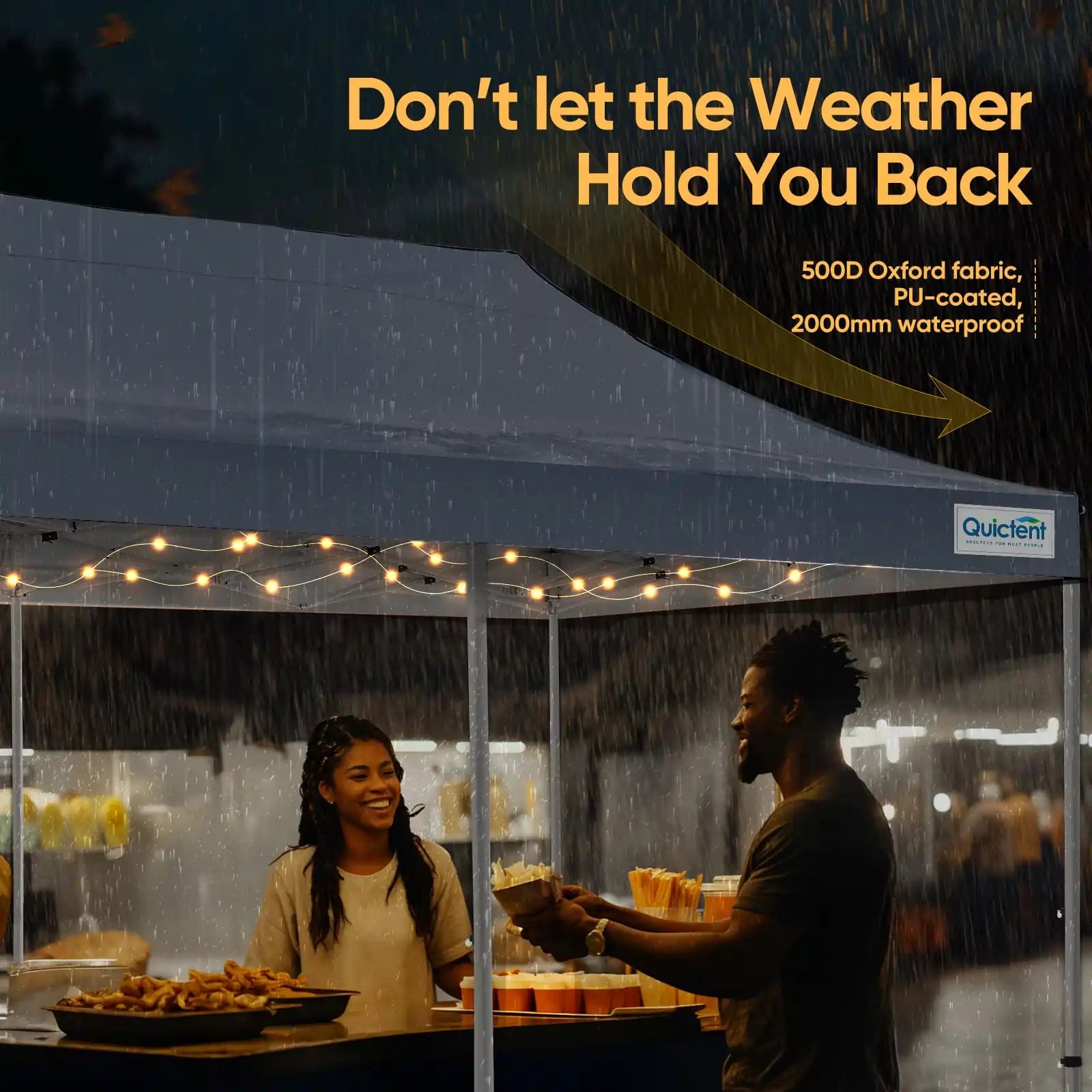 Heavy Duty Commercial Pop Up Canopy Tent - Waterproof Instant Shelter for Outdoor Events, Parties, Markets & Camping