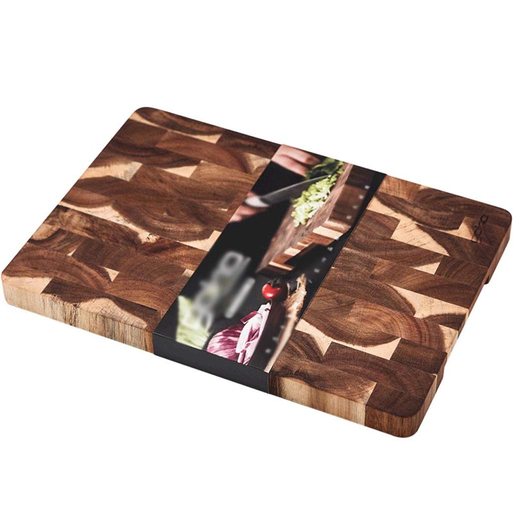 Premium Acacia Wood Cutting Board - Large Solid Wood Unpainted Chopping Board with Juice Groove - Perfect for Meat, Vegetables, and Bread - Ideal for Kitchen, BBQ, and Food Prep