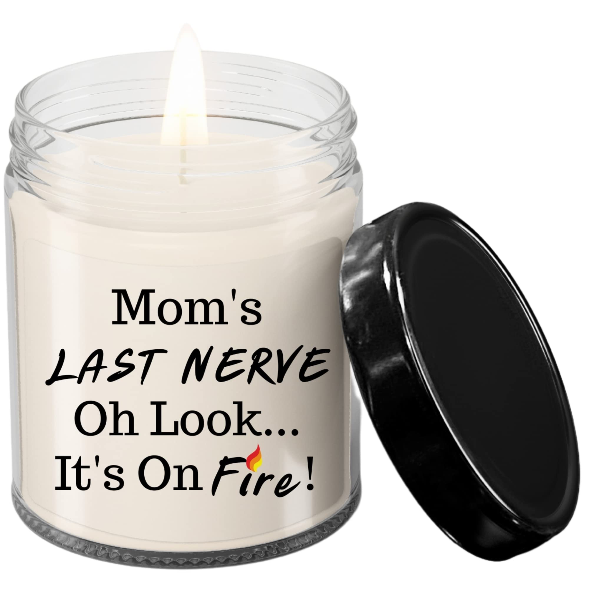 Funny Mom Candle Gift - 'Mom's Last Nerve' Scented Candle for Mothers Day, Birthday Present from Daughter, Son or Kids | Relaxing Home Decor for Stress Relief & Humor