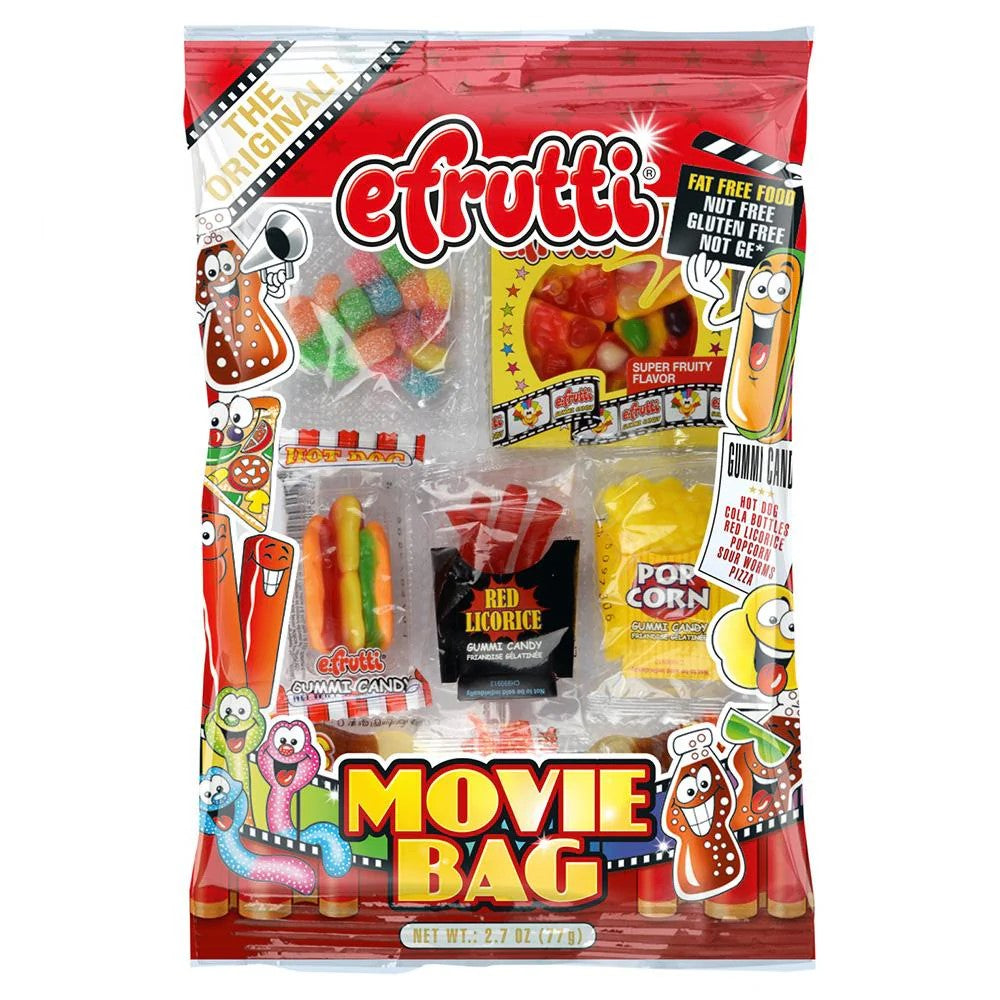 Efrutti Gummy Candy Movie Theater Snacks | 2.7oz Resealable Bag - Perfect for Movie Nights, Parties & On-the-Go Treats