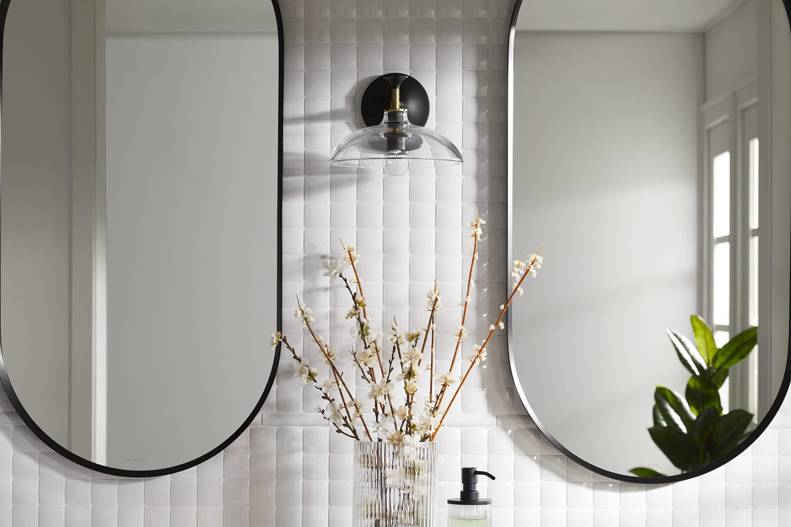 KOHLER Tone One-Light Flush Mount Ceiling Light - Modern LED Fixture for Bedroom, Bathroom, Hallway & Kitchen Lighting