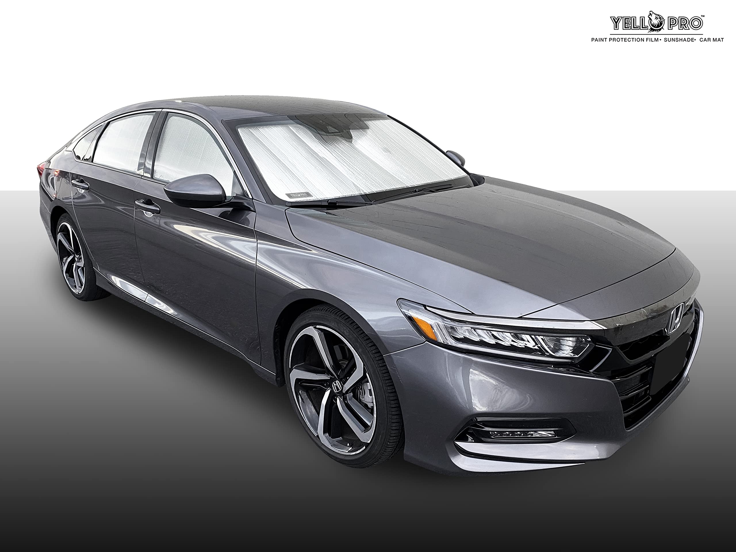 Custom Fit Reflective Windshield Sunshade for 2018-2022 Honda Accord Sedan (LX/Sport/EX/EX-L/Touring) - UV Protection Car Accessory | Perfect for Summer Parking & Heat Protection