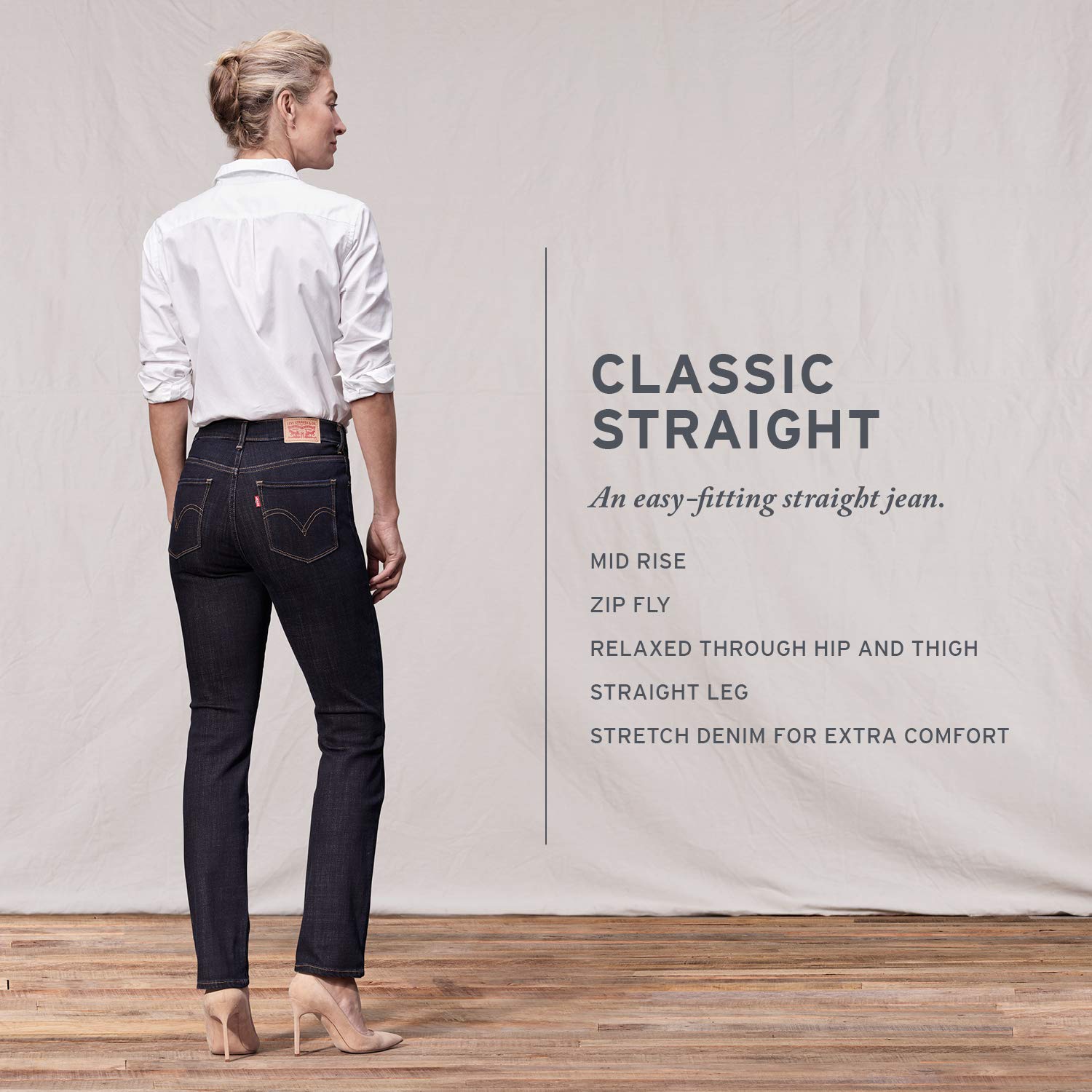 Levi's Women's Classic Straight Jeans - Comfortable & Stylish Denim Pants for Everyday Wear, Work & Casual Outfits