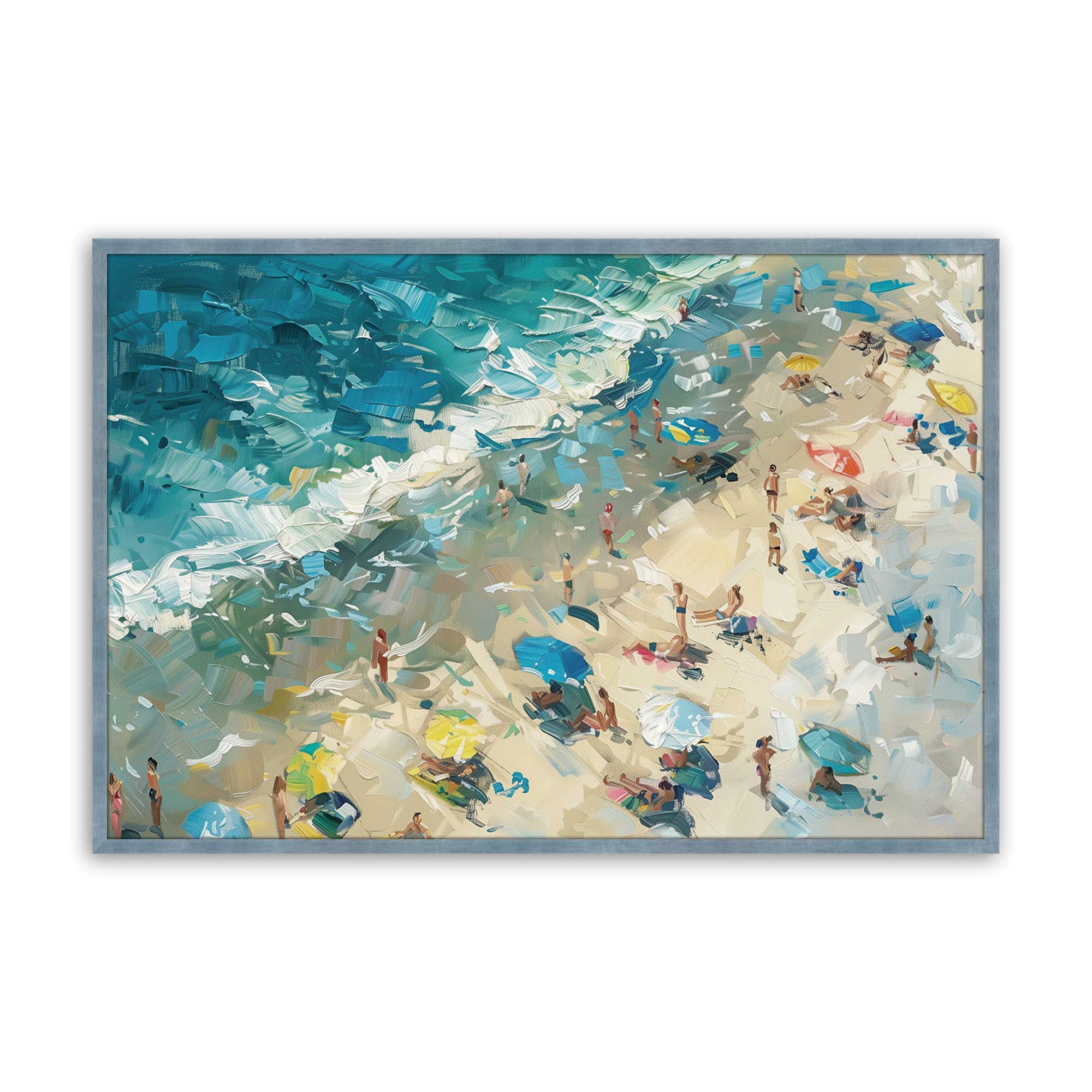 Coastal Harmony Print - Stunning Beach Wall Art for Home Decor, Living Room & Bedroom | Ocean Themed Painting for Coastal Style Interiors