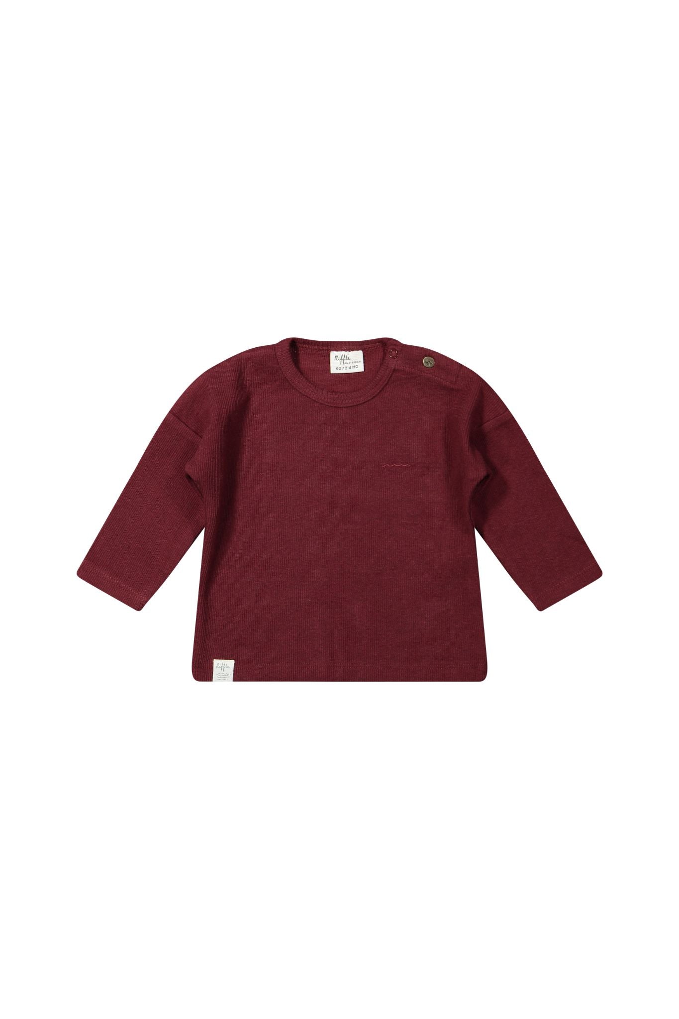 Derby Rib Dark Red Moon Shirt for Toddler Boys - Soft Cotton Casual Top for Playdates & Family Outings