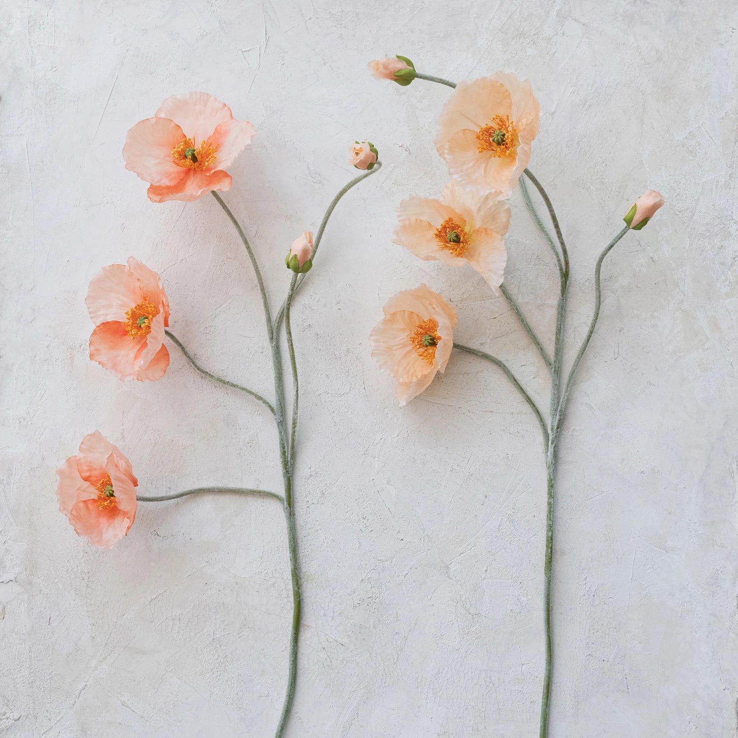 Artificial Poppy Flower Picks - Realistic Fake Floral Stems for Home Decor, Wedding Bouquets, and DIY Crafts