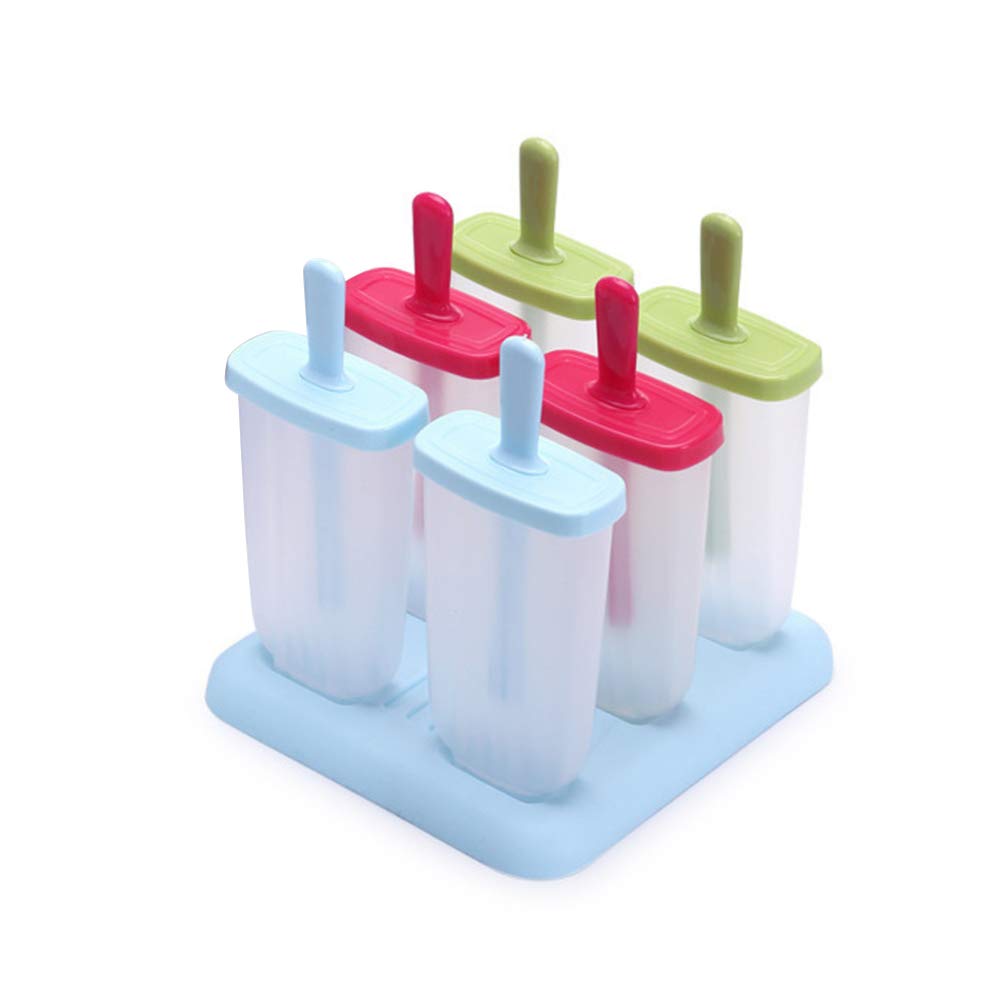 DOITOOL 6-Piece Silicone Popsicle Molds Set - Reusable, Food Grade, Non-Toxic Ice Cream & Chocolate Molds in Fashion Candy Colors for DIY Desserts, Homemade Treats & Party Snacks