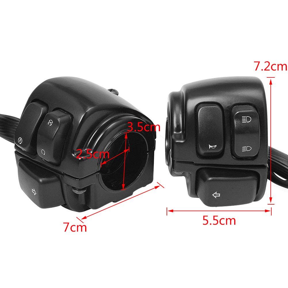 Harley Davidson Handlebar Control Switch Kit with Wire Harness - Turn Signals, Horn & Light On/Off Switch for 1996-2012 Models - Perfect for Motorcycle Customization & Road Safety Upgrades