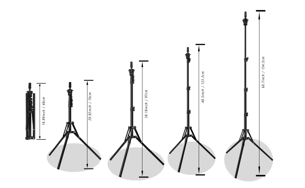 Adjustable Metal Wig Stand Tripod - Foldable Mannequin Head Holder for Cosmetology, Hairdressing & Styling Training | Perfect for Salon, Home Use & Wig Display