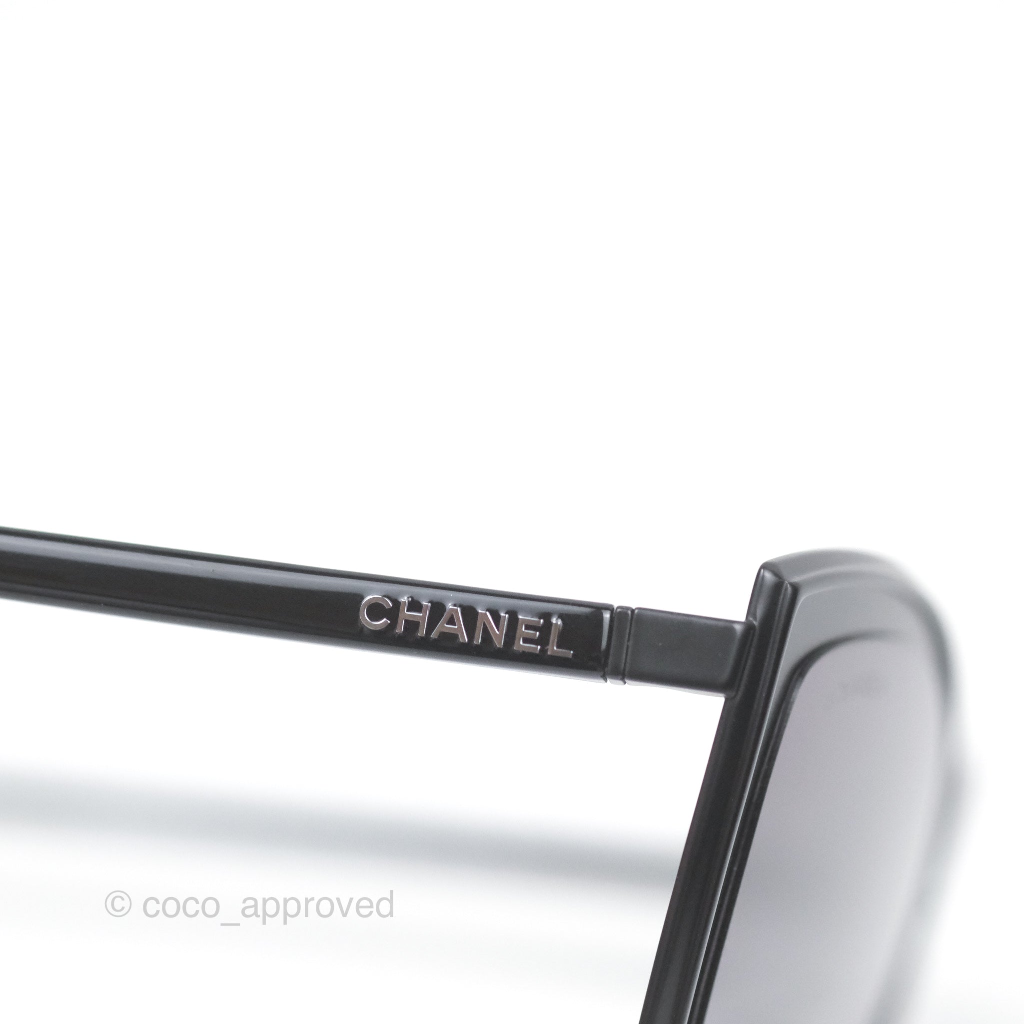 Chanel Cat Eye Sunglasses for Women - Matte Black UV Protection Fashion Shades - Perfect for Beach, Driving & Outdoor Activities