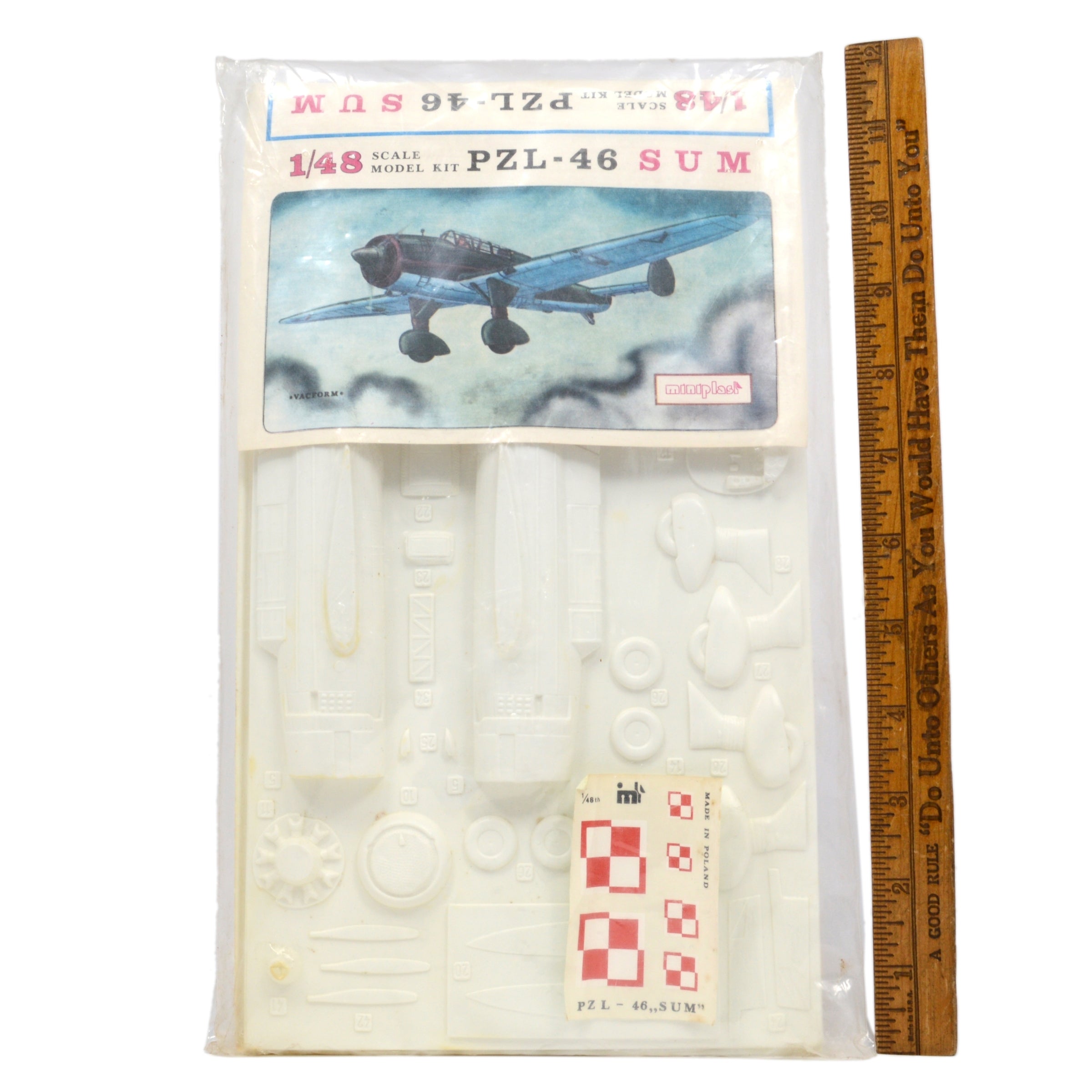 1:48 Scale PZL 46 SUM Airplane Model Kit - Brand New Polish-Made MINIPLAST Collectible - Perfect for Aviation Enthusiasts & Scale Model Displays