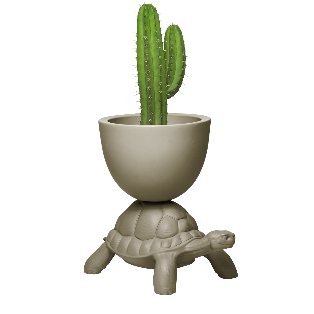 Qeeboo Turtle-Shaped Planter & Champagne Cooler - Unique Home Decor & Party Accessory for Indoor/Outdoor Use