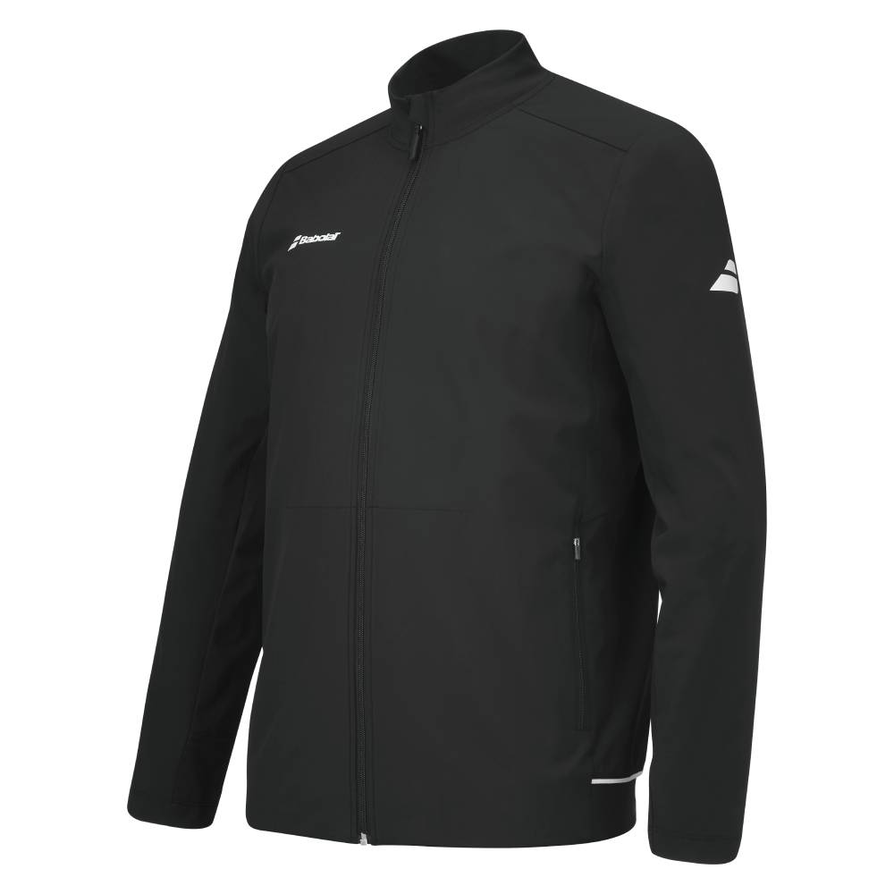 Babolat Junior's Play Jacket - Black - Lightweight Tennis Jacket for Kids - Perfect for Training, Matches & Outdoor Sports
