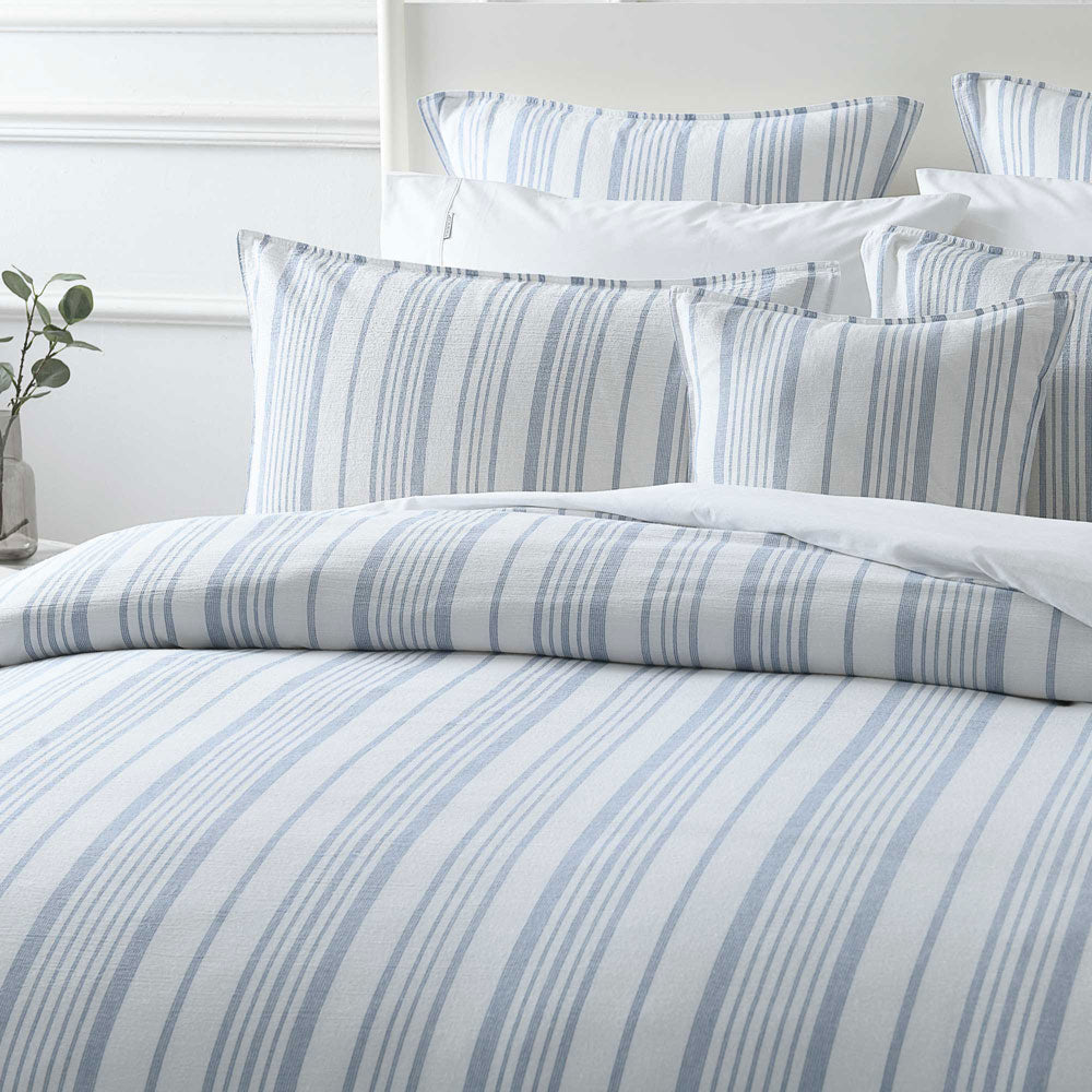 Cayman Blue Quilt Cover Set Queen Size - Soft Breathable Bedding Set for Comfortable Sleep | Perfect for Master Bedroom, Guest Room & Vacation Homes