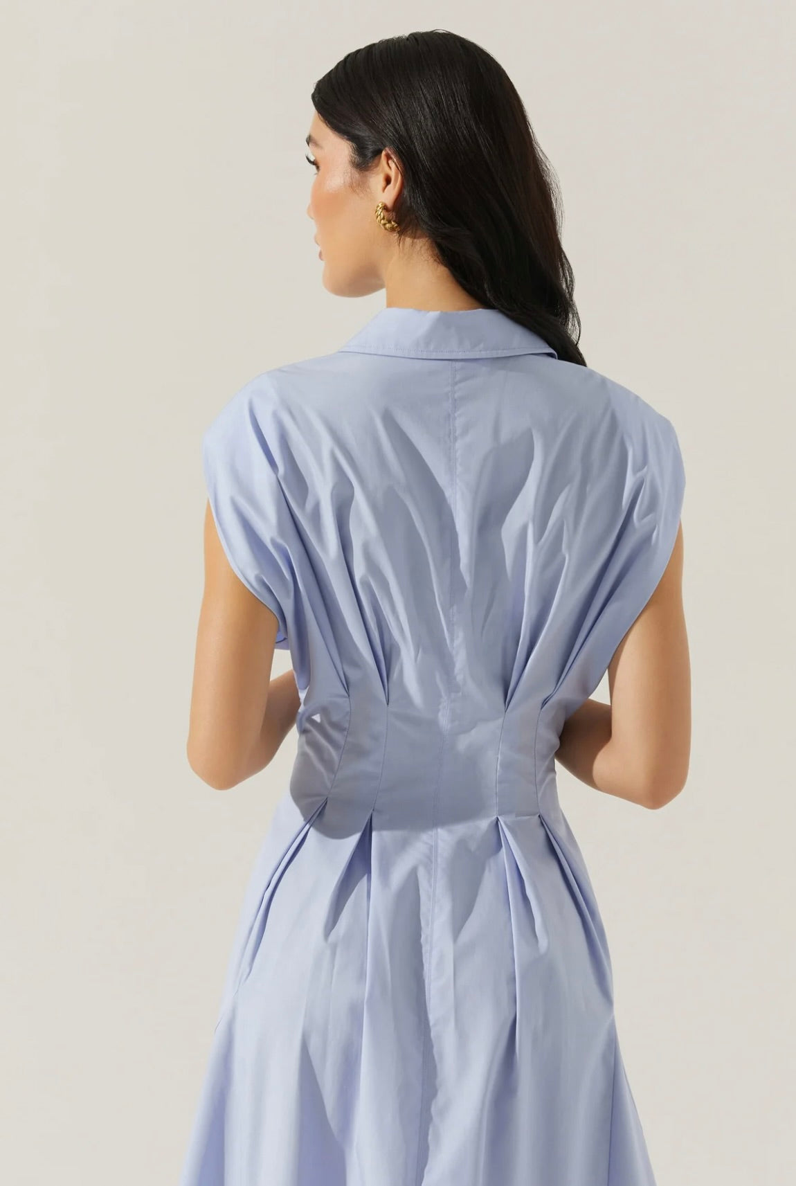 Beckett Tapered Waist Pleated Dress for Women - Elegant A-Line Midi Dress with Flowy Skirt | Perfect for Office, Wedding & Special Occasions