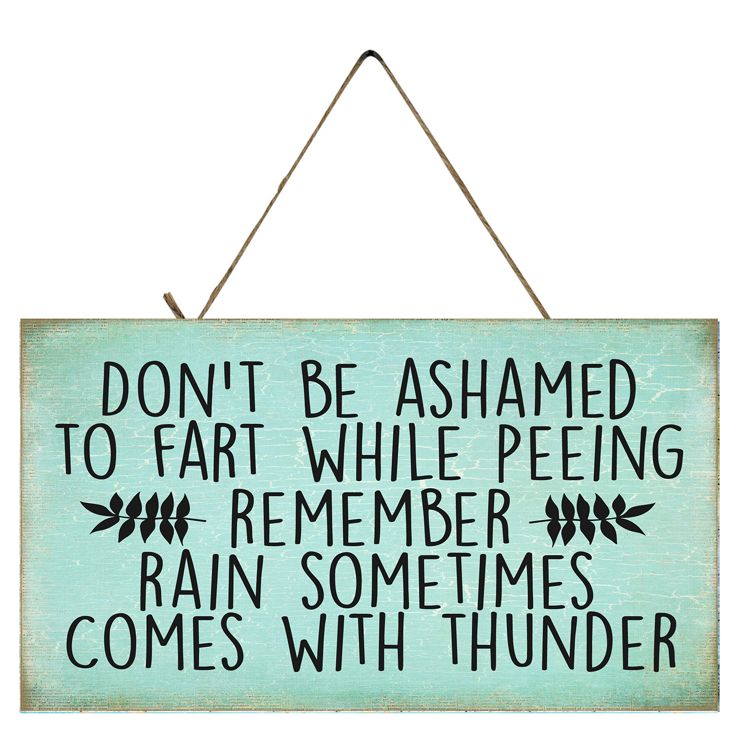 Funny Bathroom Wall Sign - 'Fart While Peeing' Humor - Perfect for Bathroom Decor & Gag Gifts
