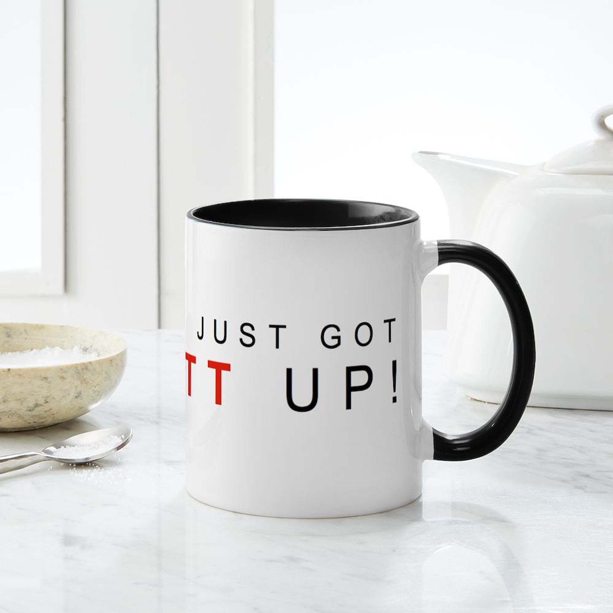Litt UP Ceramic Coffee Mug 11 oz (325 ml) - Insulated Travel Mug for Hot & Cold Drinks - Perfect for Home, Office, Camping & Gifts