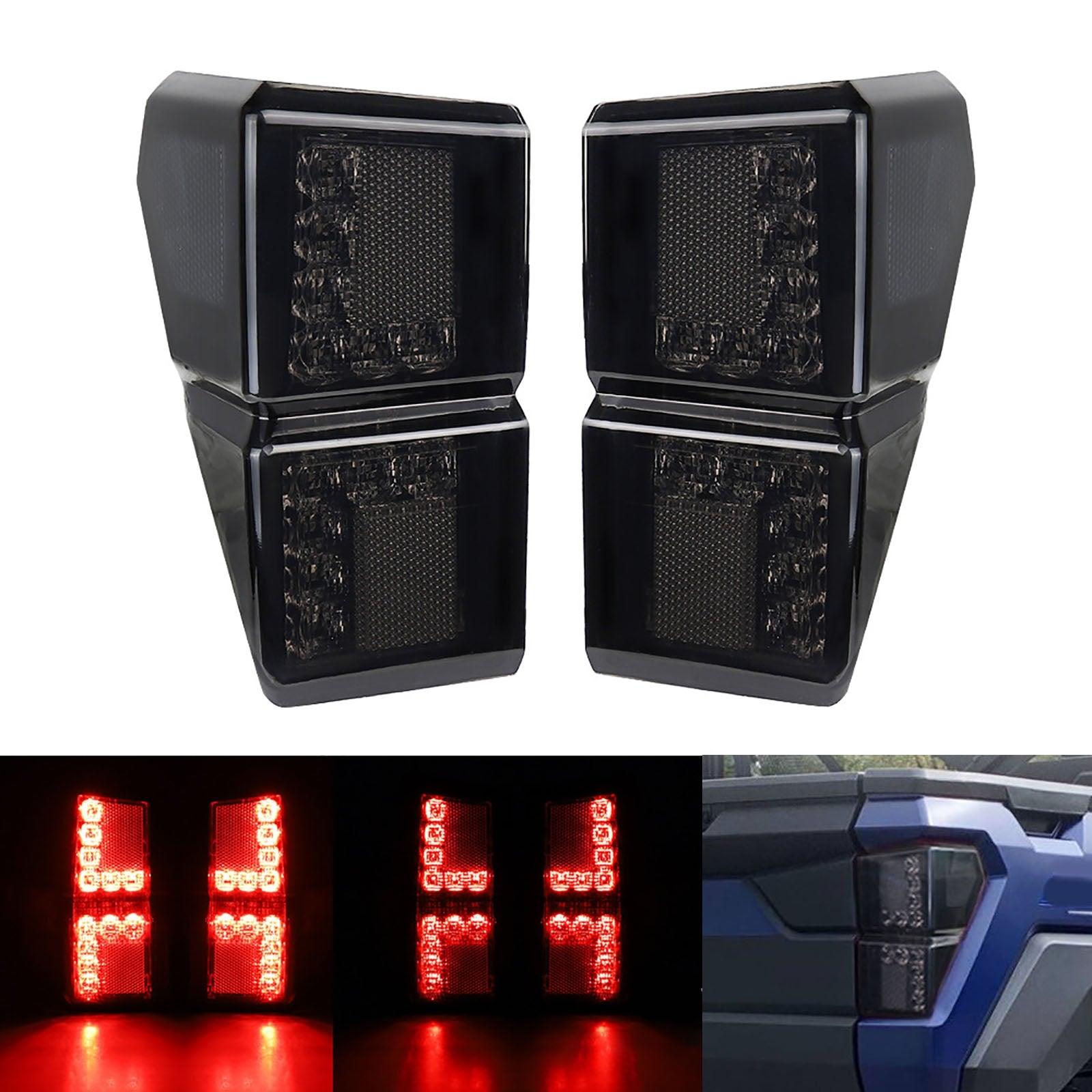 2-Pack Smoked LED Tail Lights - Rear Brake Stop Running Lamps for Polaris Ranger 1000 (2018-2022 Models) - Direct Replacement for OEM #2413766 - Perfect for Off-Roading, Night Driving & Enhanced Safety