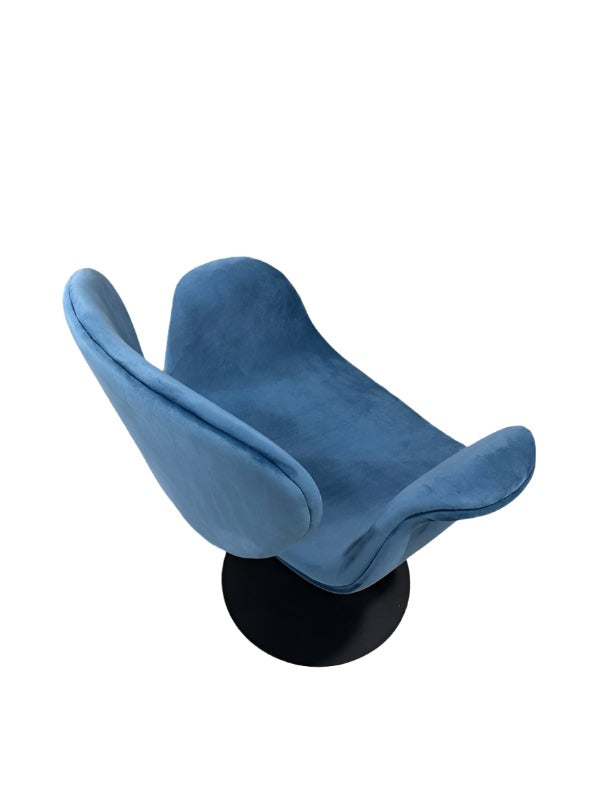 Blue Tulip Swivel Chair - 360 Degree Rotating Accent Chair for Living Room, Bedroom, or Office - Modern Comfortable Seating with Sturdy Metal Base