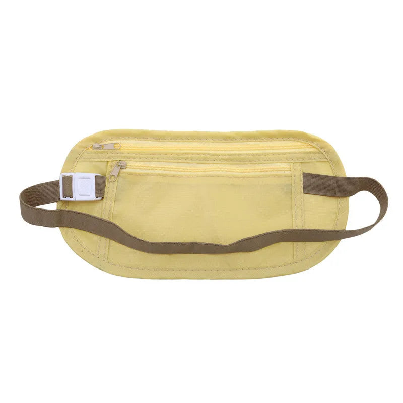 Sport Running Waist Bag - Invisible Travel Waist Pack with Hidden Security Wallet for Passport & Money - Perfect for Jogging, Hiking & Air Travel
