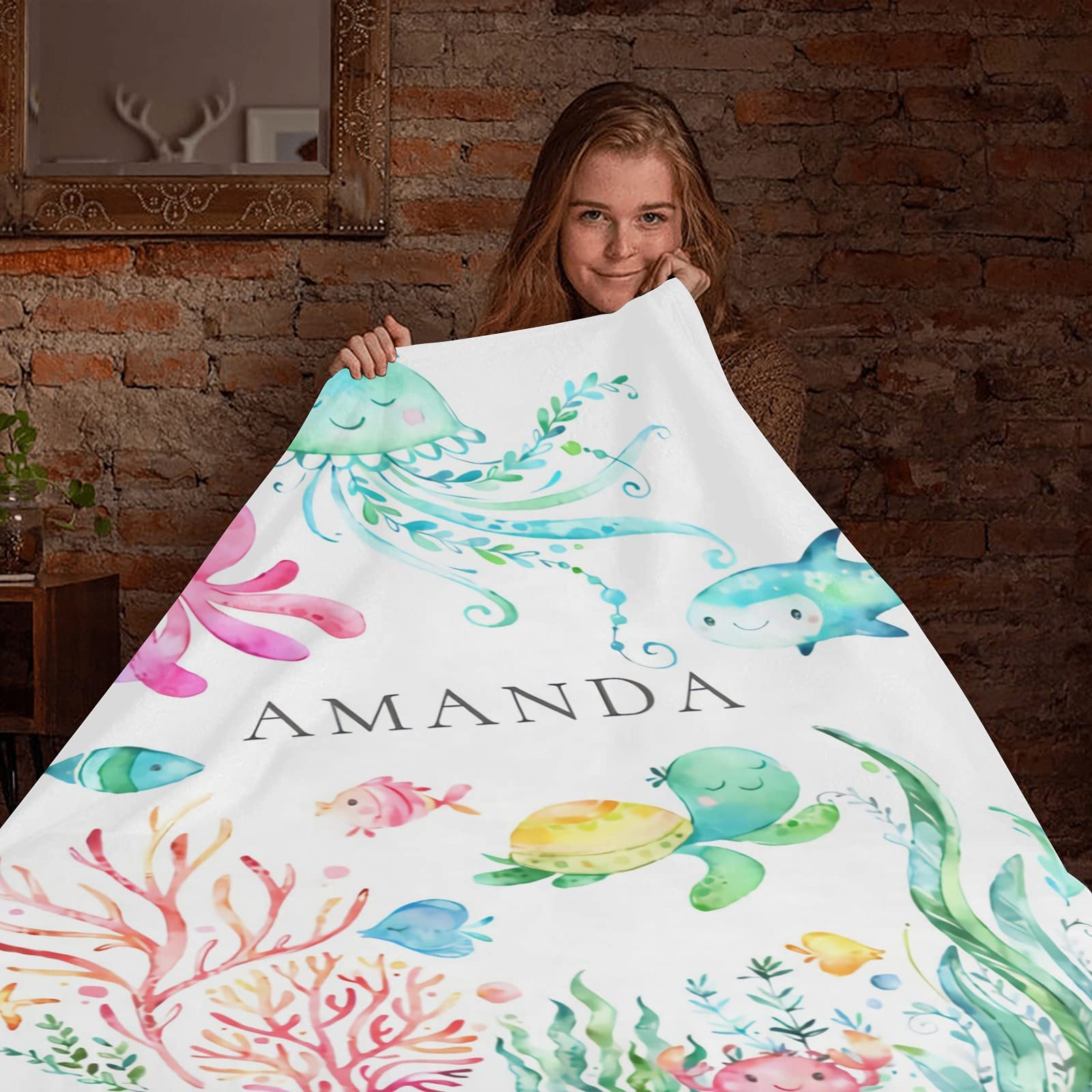 Personalized Baby Blanket with Name - Custom Elephant Baby Blanket for Boys & Girls | Super Soft Newborn Blanket | Neutral Nursery Decor | Perfect Baby Shower Gift & Nursery Essential