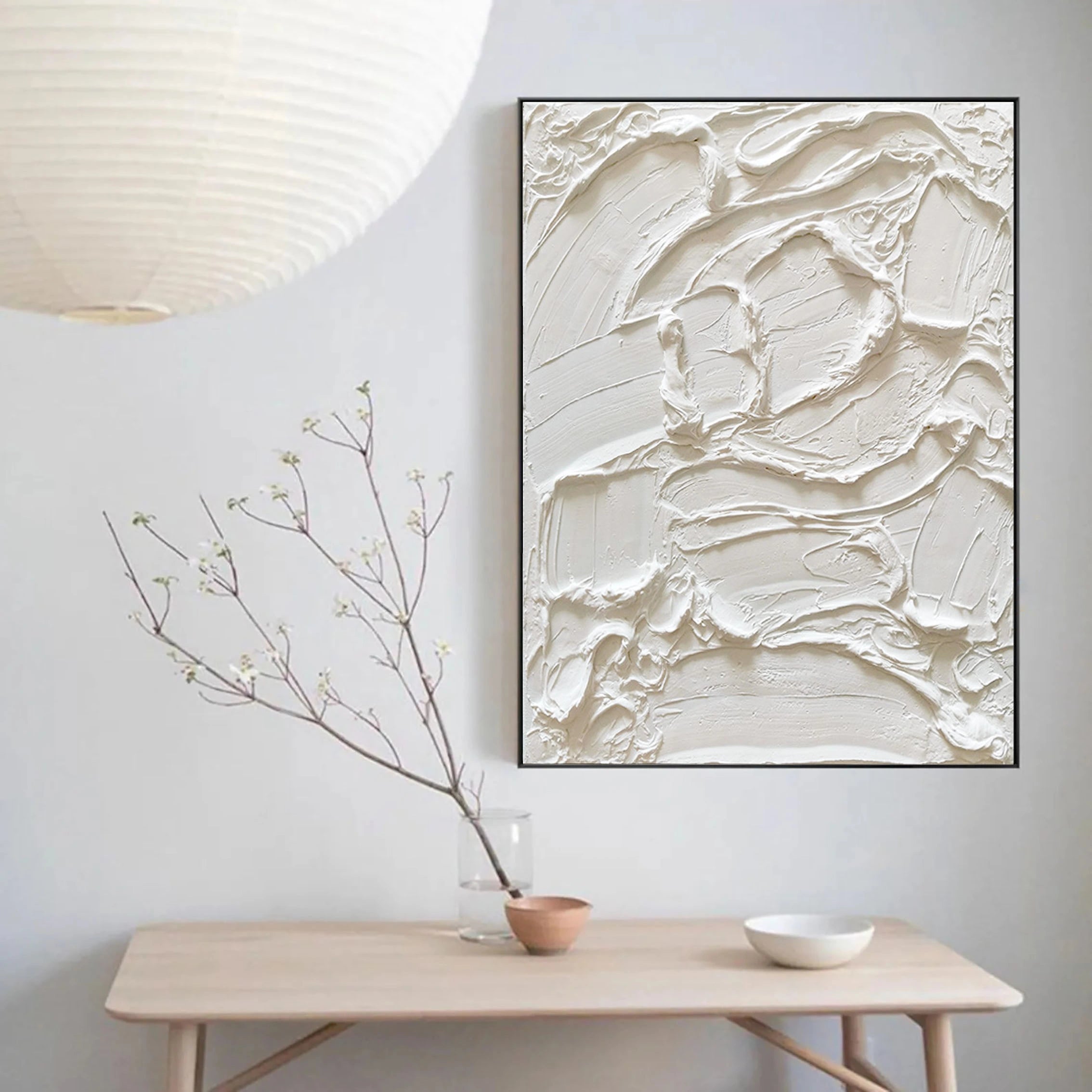 Minimalist Textured Plaster Art Painting - Abstract Wall Decor for Living Room, Bedroom & Office | Modern Home Artwork #MM035
