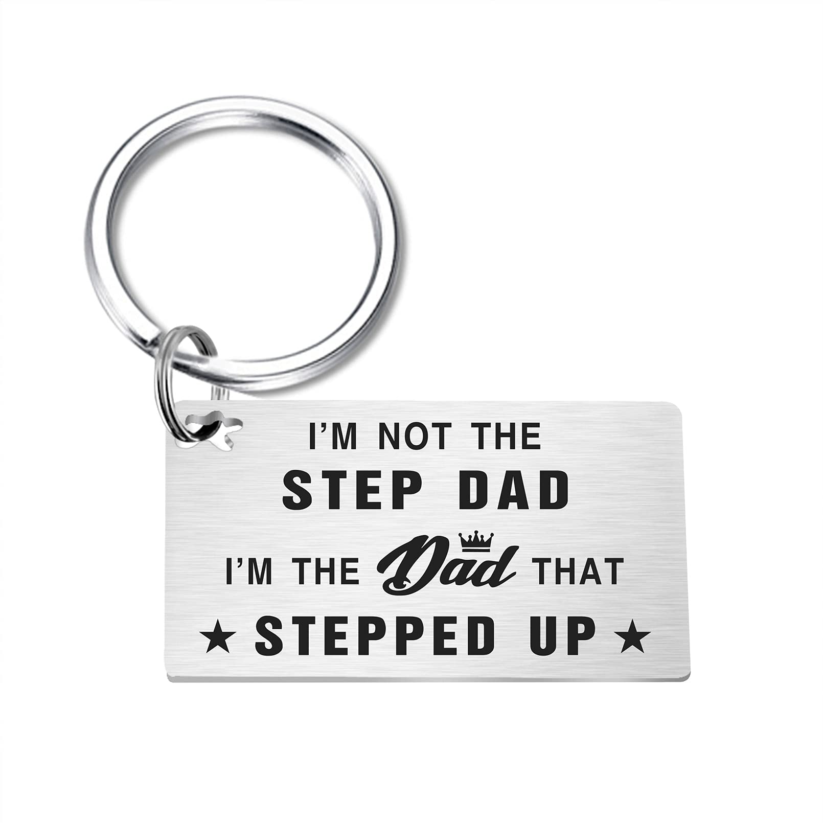 Best Stepdad Gifts - Personalized Keychain for Bonus Dad - Thoughtful Present for Father's Day, Birthday & Appreciation - Perfect for Everyday Use & Special Occasions