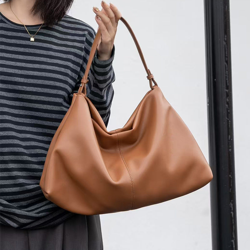 Premium Spacious Leather Shoulder Bag for Women - Stylish Crossbody Purse with Multiple Pockets - Perfect for Work, Travel & Everyday Use
