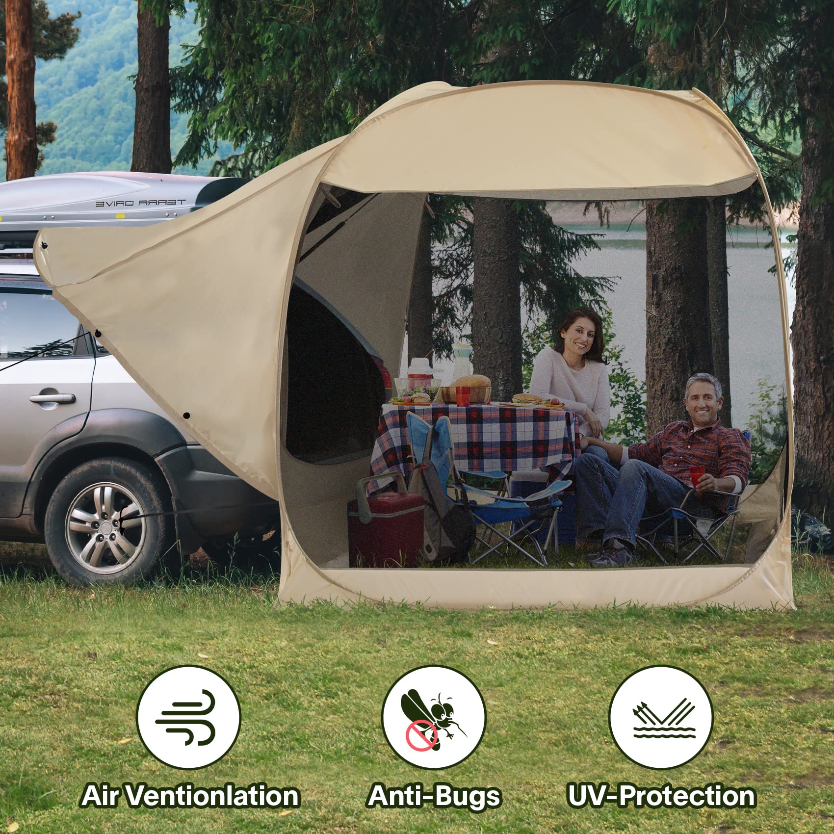 EighteenTek Waterproof Camping Tent - Lightweight & Durable for Outdoor Adventures, Hiking, Backpacking & Family Camping Trips