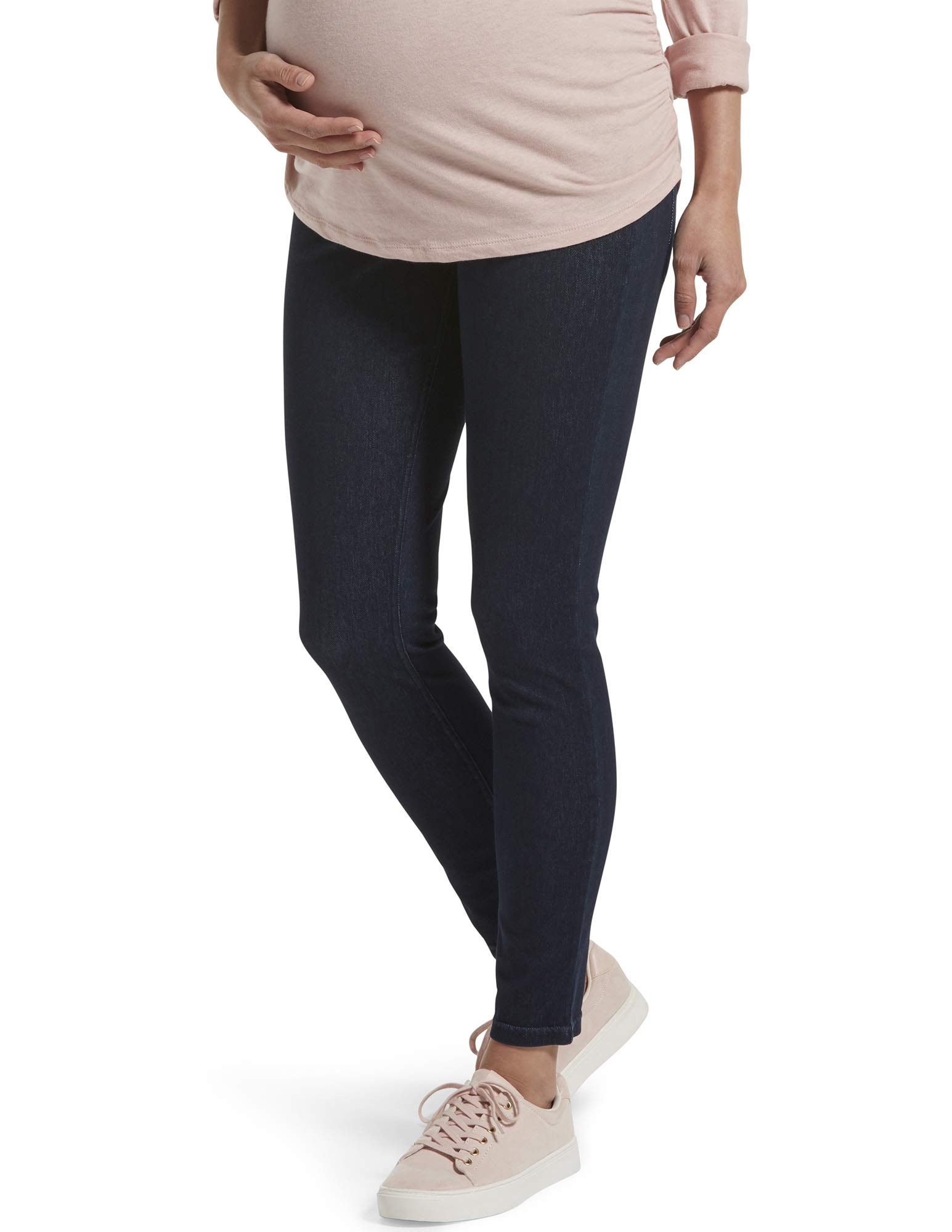 HUE Women's Ultra Soft Denim Maternity Skimmer Legging - Stretch Comfort Pants for Pregnancy & Postpartum - Perfect for Casual Wear, Work & Everyday Comfort