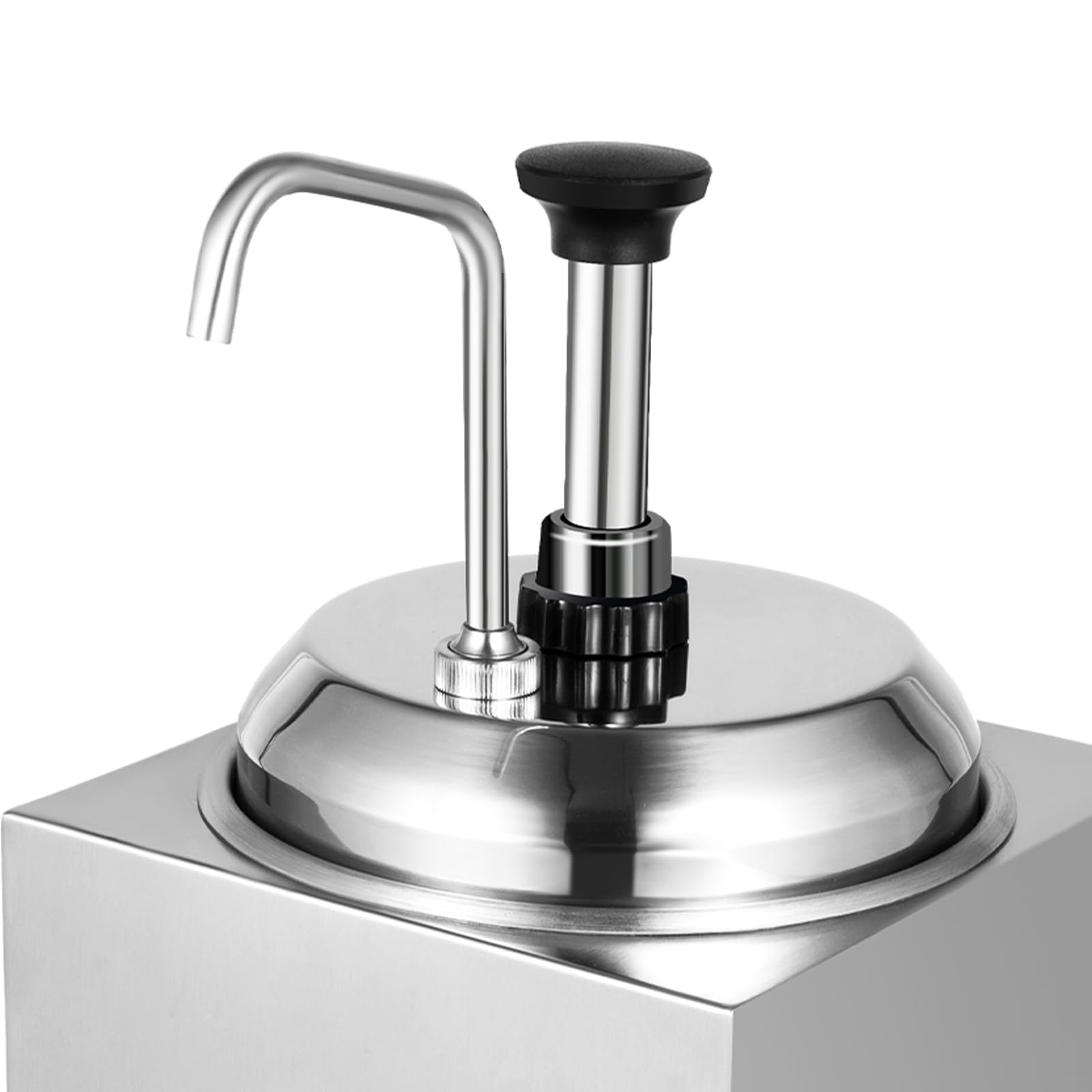 DYRABREST 2.5-Liter Commercial Cheese Warmer with Pump - Electric Nacho Cheese Dispenser for Hot Fudge, Caramel & Chocolate Sauce (30°C-110°C) - Perfect for Restaurants, Cinemas & Party Snack Stations