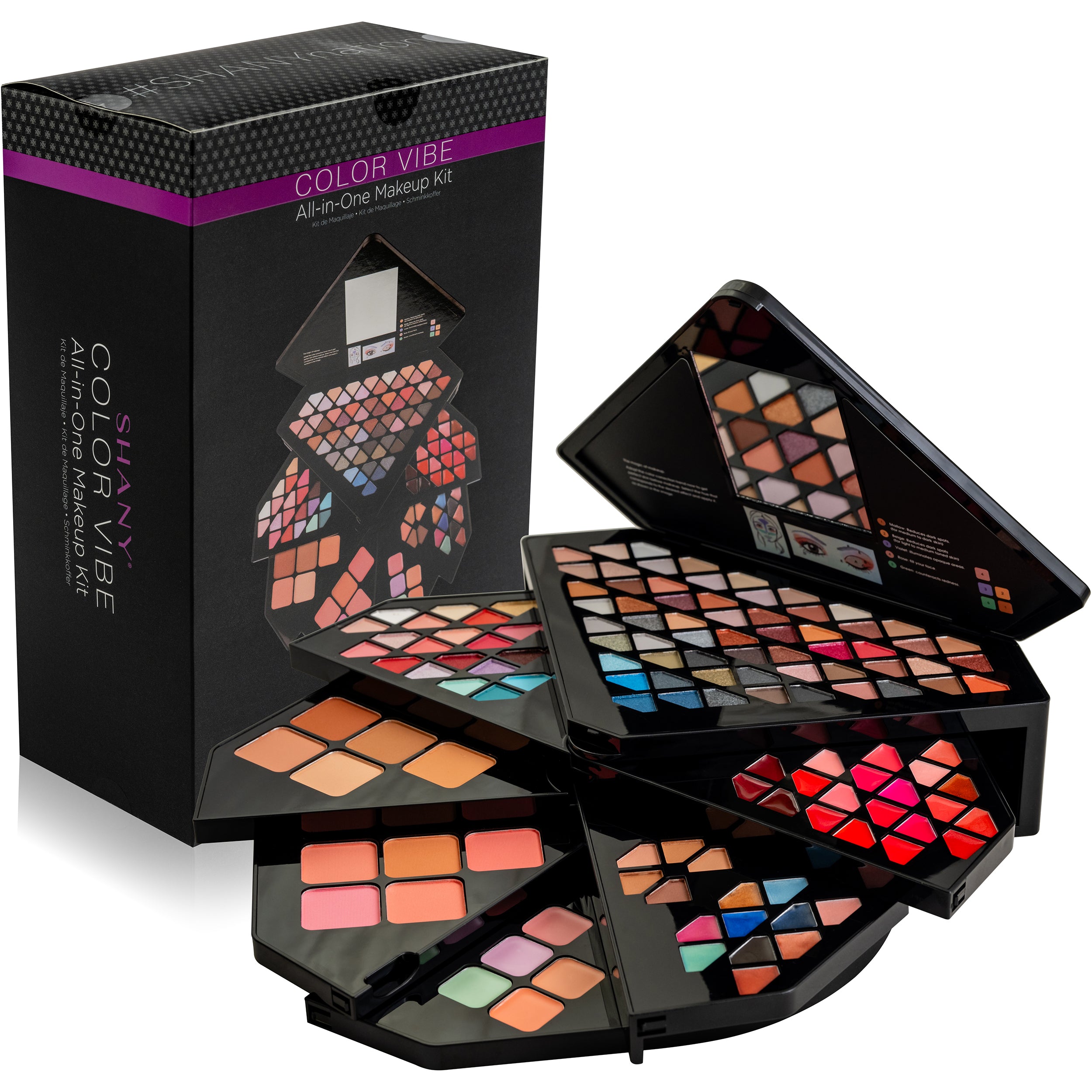 Color Vibe Pro Makeup Set - Professional 12-Color Eyeshadow & Blush Palette for Day & Night Looks | Vegan, Cruelty-Free Makeup Kit for Parties, Weddings & Special Occasions