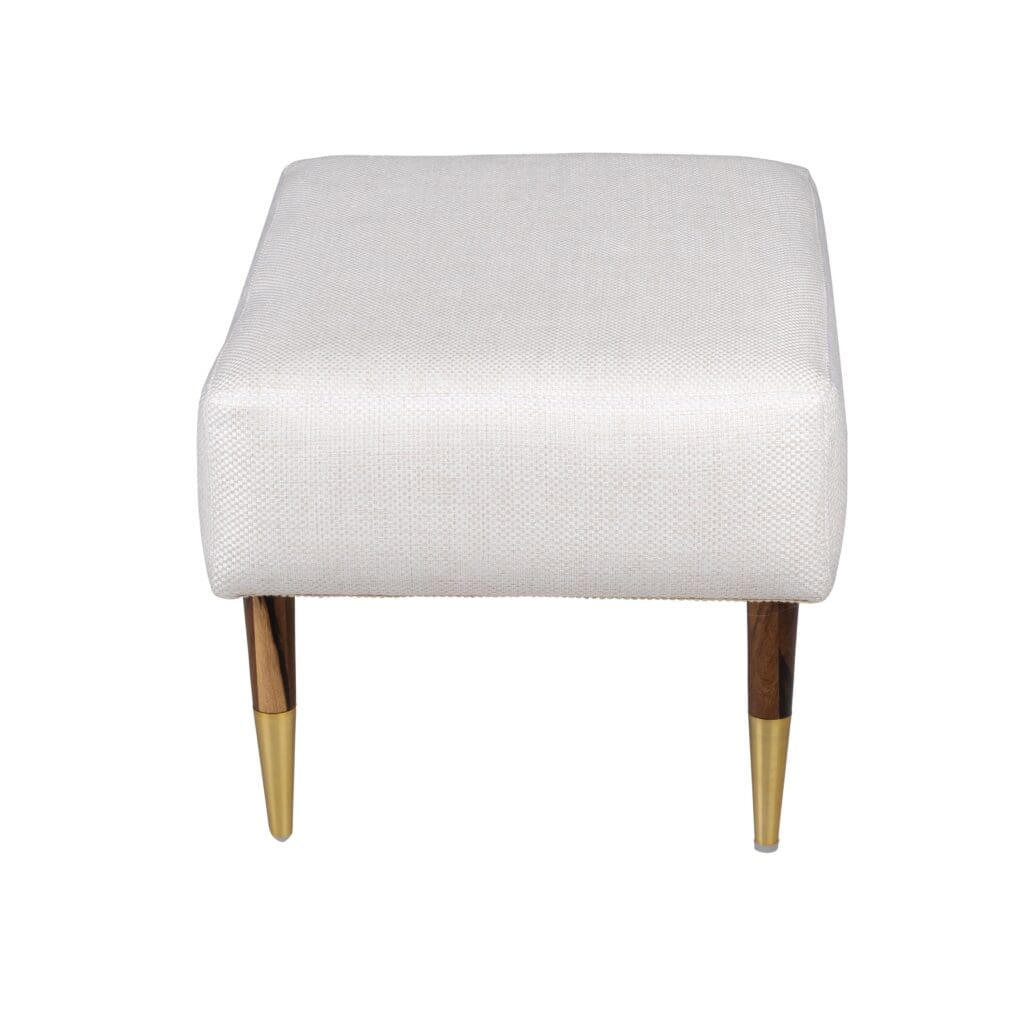 Cyan Design 11818 Oscar Ottoman - Light Brown and Cream Upholstered Storage Bench for Living Room, Bedroom & Entryway | Versatile Home Decor & Seating Solution