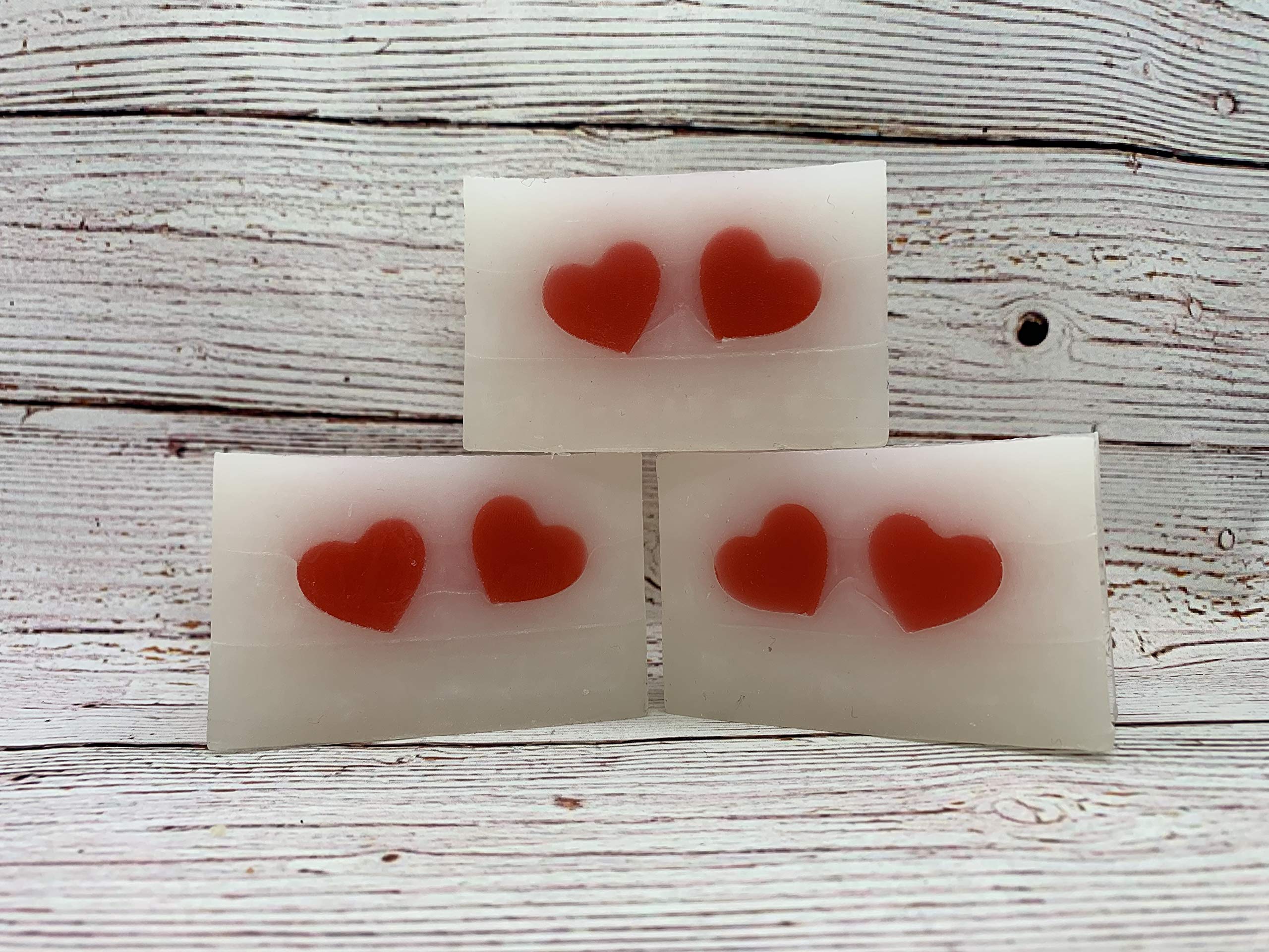 Sweet Heart Shaped Handmade Soap - Natural Glycerin Soap for Romantic Gifts, Valentine's Day, Wedding Favors & Bathroom Decor - Perfect for Couples, Anniversaries and Self-Care Moments