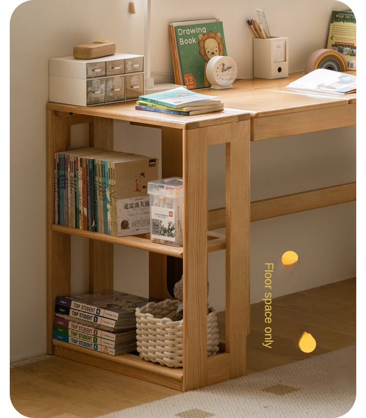 Solid Wood Kids Bookshelf - Oak & Beech Toy Storage Organizer for Bedroom, Playroom & Nursery - Durable & Stylish Children's Furniture