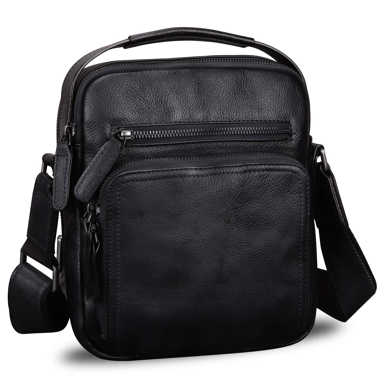 **Genuine Leather Messenger Bag for Men - Vintage Crossbody Shoulder Bag with Adjustable Strap - Perfect for Work, Travel & Everyday Use**