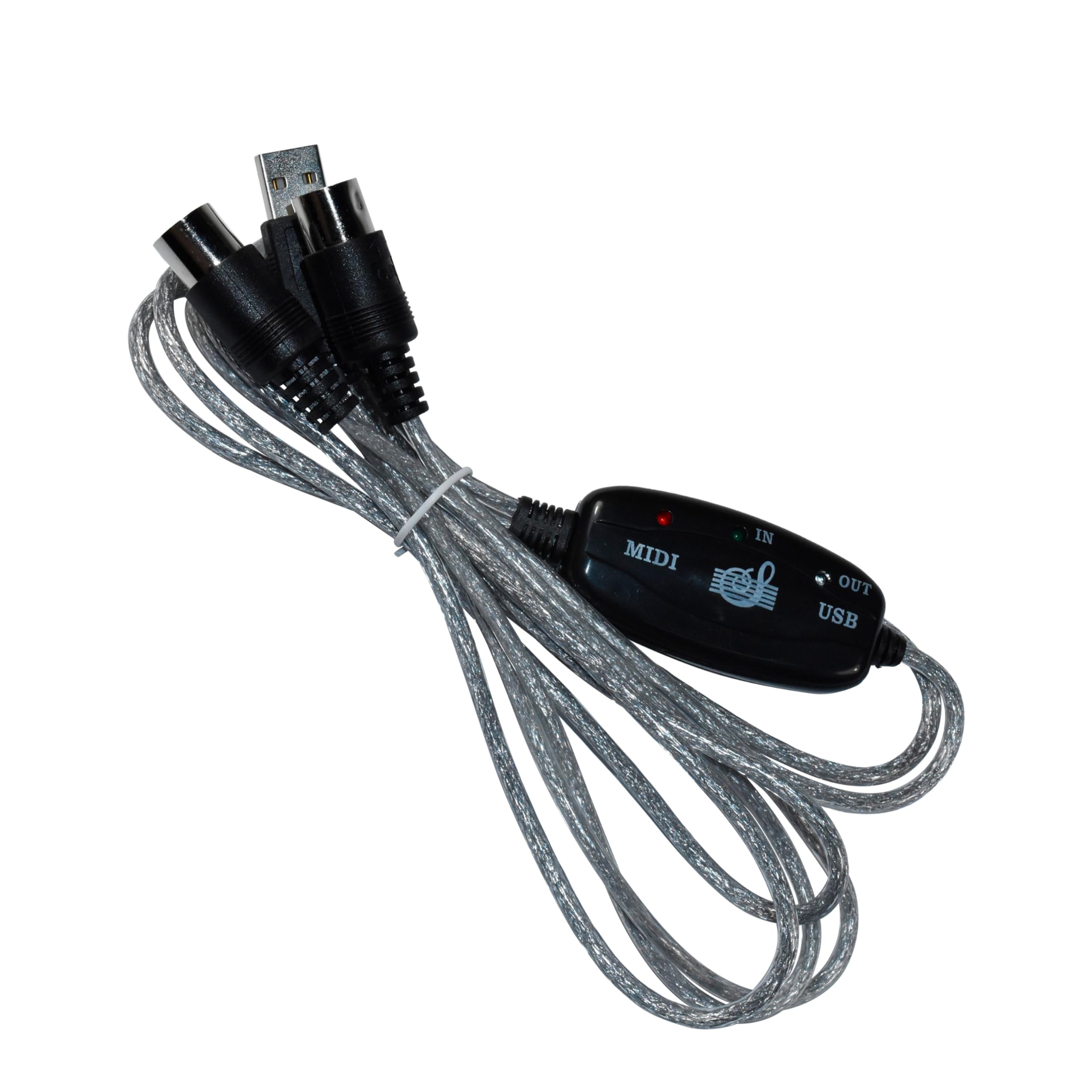 HQRP USB MIDI Cable for Alesis Q61 Keyboard - PC to Music Controller Adapter for Home Studio Recording