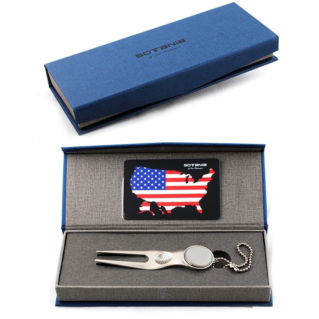 Custom Golf Ball Markers with Brass Steel Divot Repair Tool - Personalized Golf Accessories for Men & Women - Free Engraving (3 Lines, 15 Characters Each) - Perfect for Golf Tournaments, Gifts & Course Play