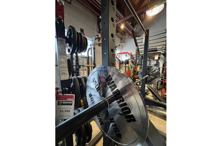 Warrior Deluxe Squat Rack - Heavy Duty Power Cage for Home Gym Strength Training | Perfect for Weightlifting, CrossFit & Powerlifting Workouts