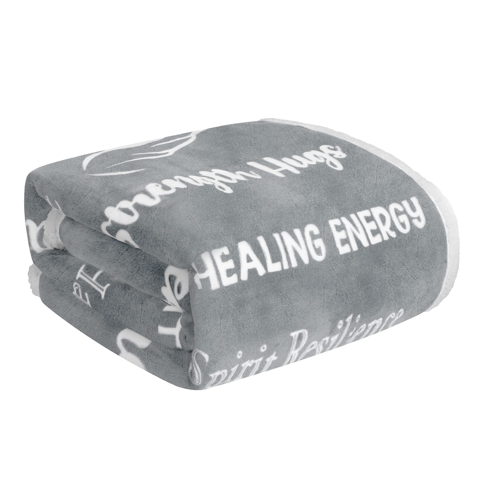 MACEVIA Soft Sherpa Fleece Breast Cancer Survivor Blanket - 50