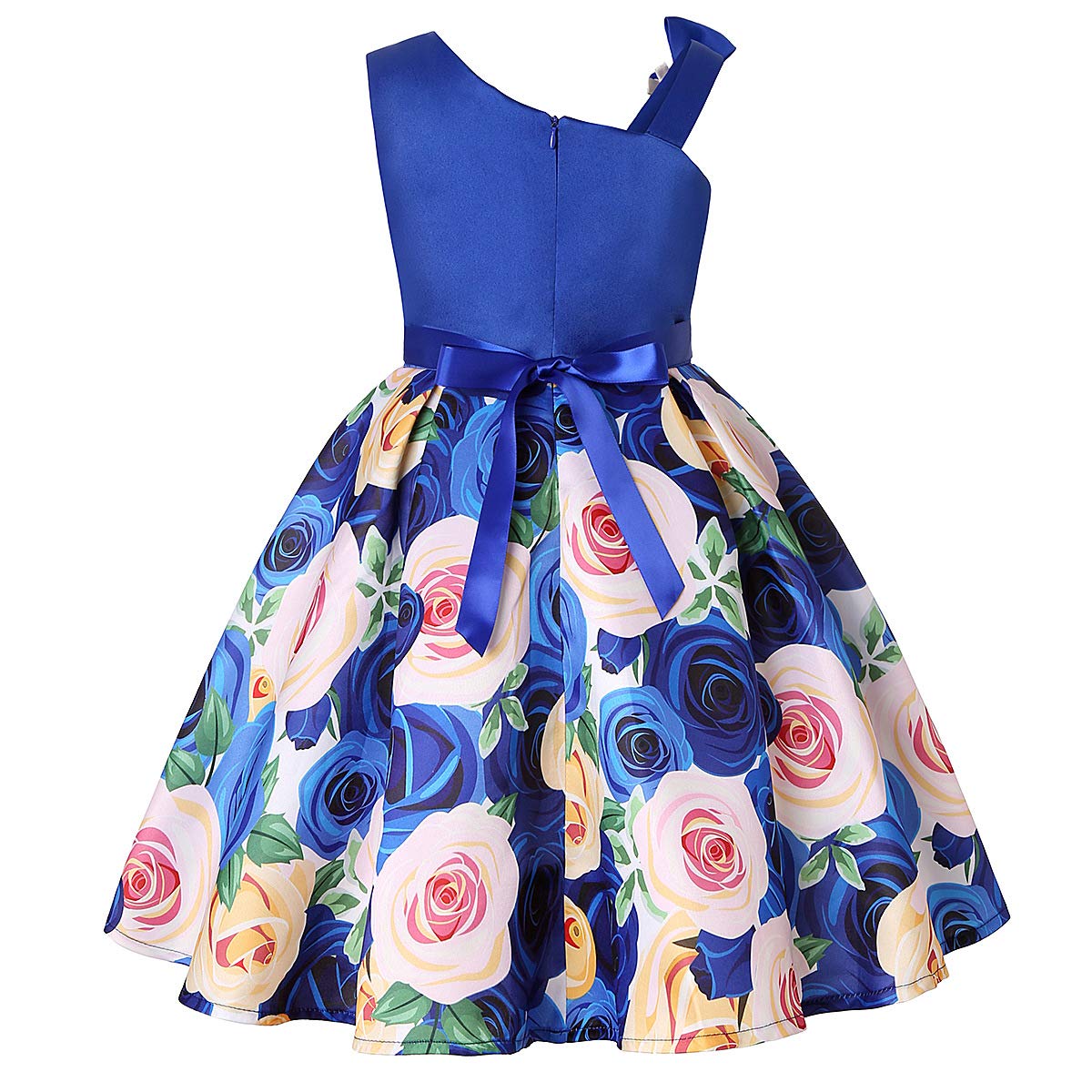 2-9T Floral Flower Girls Dresses for Toddlers - Striped Pageant Dress for Weddings, Parties & Special Occasions