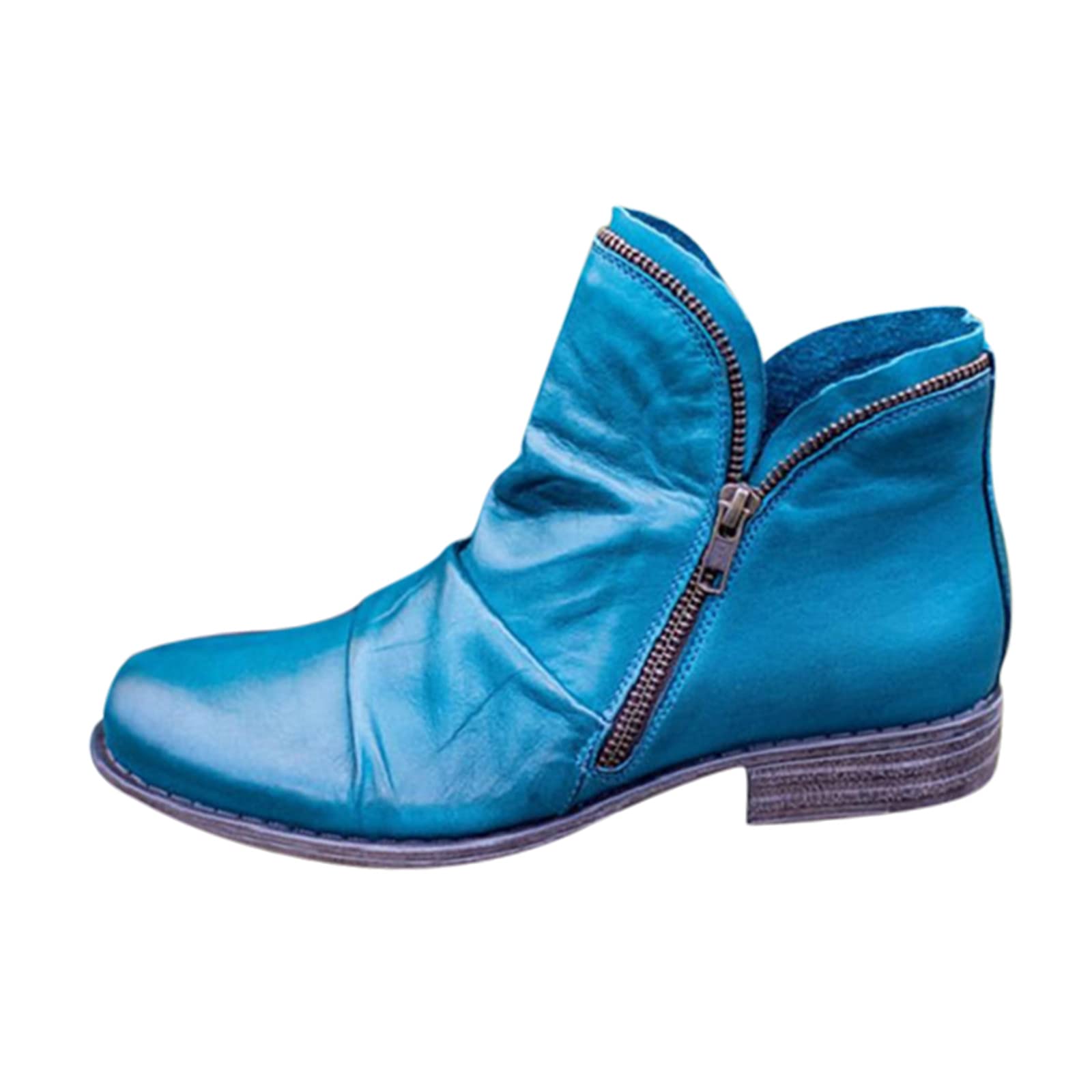 Stylish Women's Ankle Boots - Retro Low Heel Booties with Comfortable Cushioning | Perfect for Fall Fashion, Office Wear & Casual Outfits