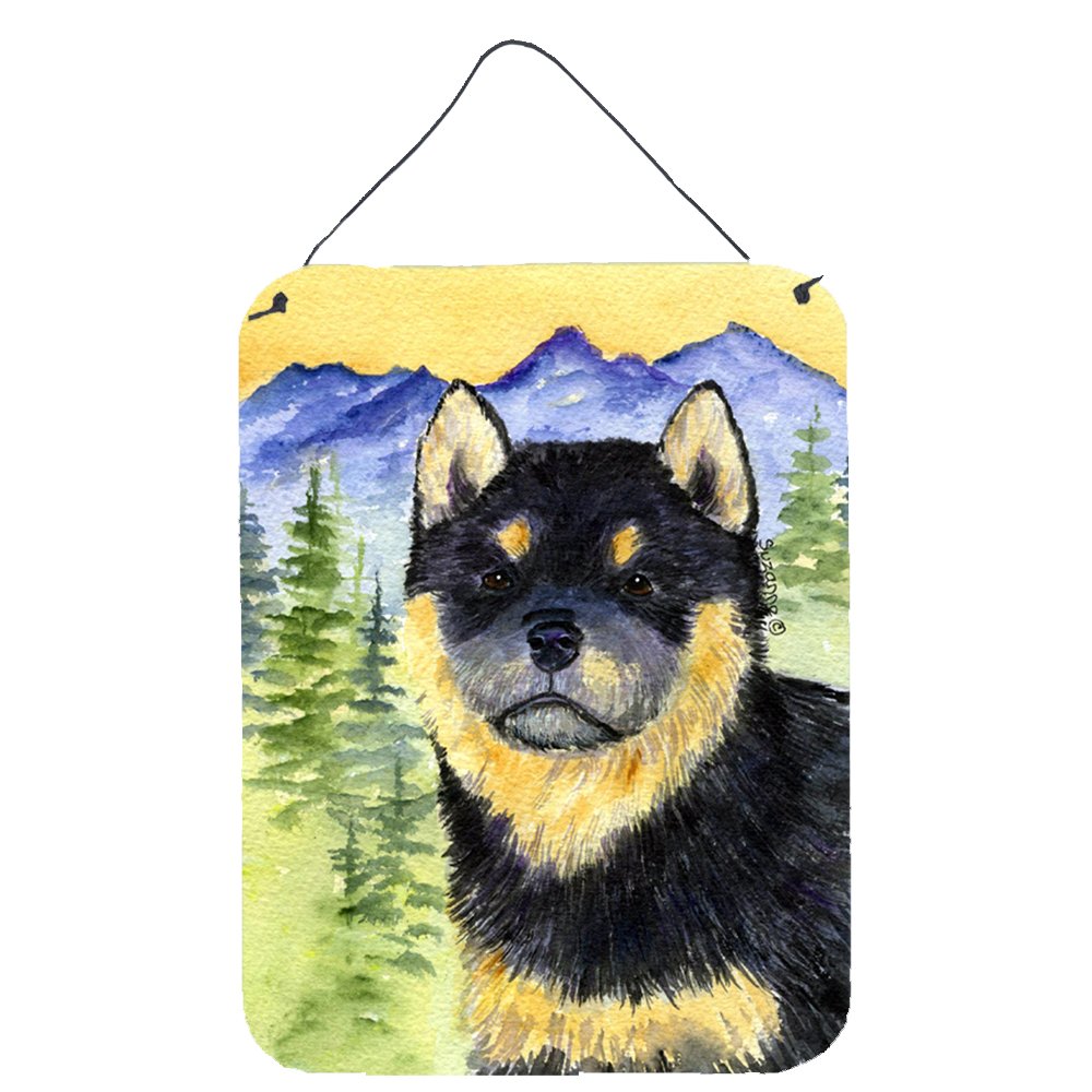 Caroline's Treasures Shiba Inu Metal Wall Art - 12x16 Inch Aluminum Sign for Kitchen, Bar, Bathroom & Front Door Decor - Japanese Dog Themed Home Plaque - Perfect for Pet Lovers & Anime Fans