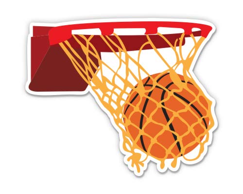 Basketball Hoop Vinyl Sticker - 3 Inch Waterproof Decal for Car, Laptop, Water Bottle, Phone - Perfect for Sports Fans, DIY Decoration & Gift Giving