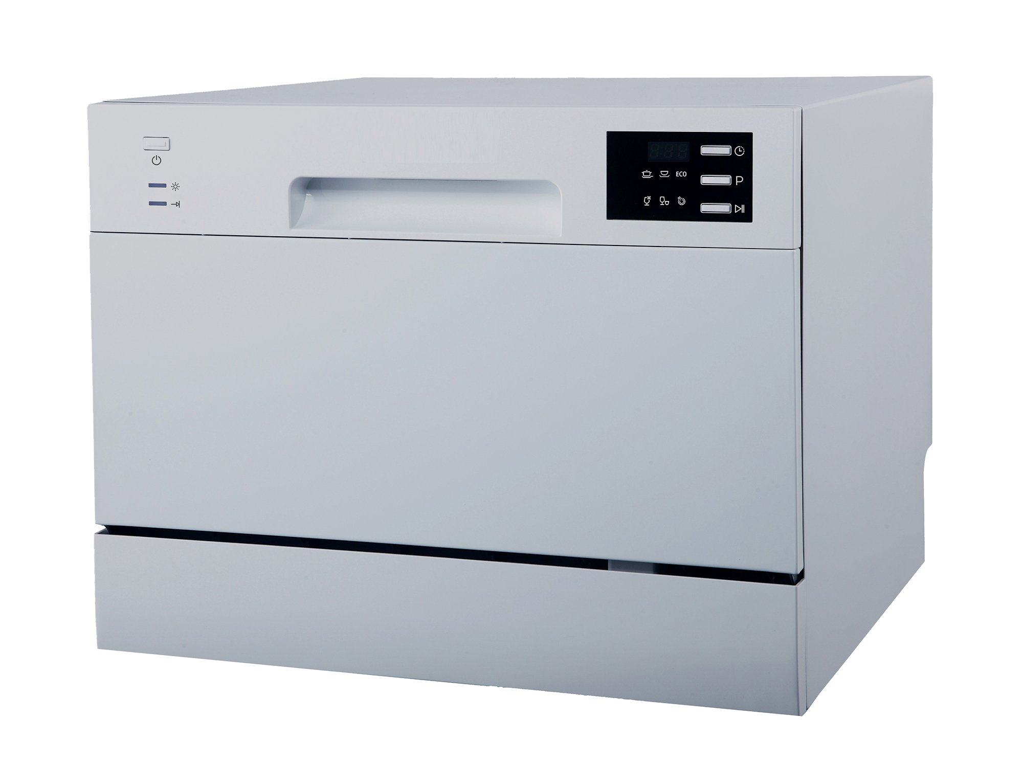 Energy Star Certified Countertop Dishwasher with Delay Start & LED Display - Compact Silver Portable Dishwasher for Apartments, RVs, Dorms & Small Kitchens